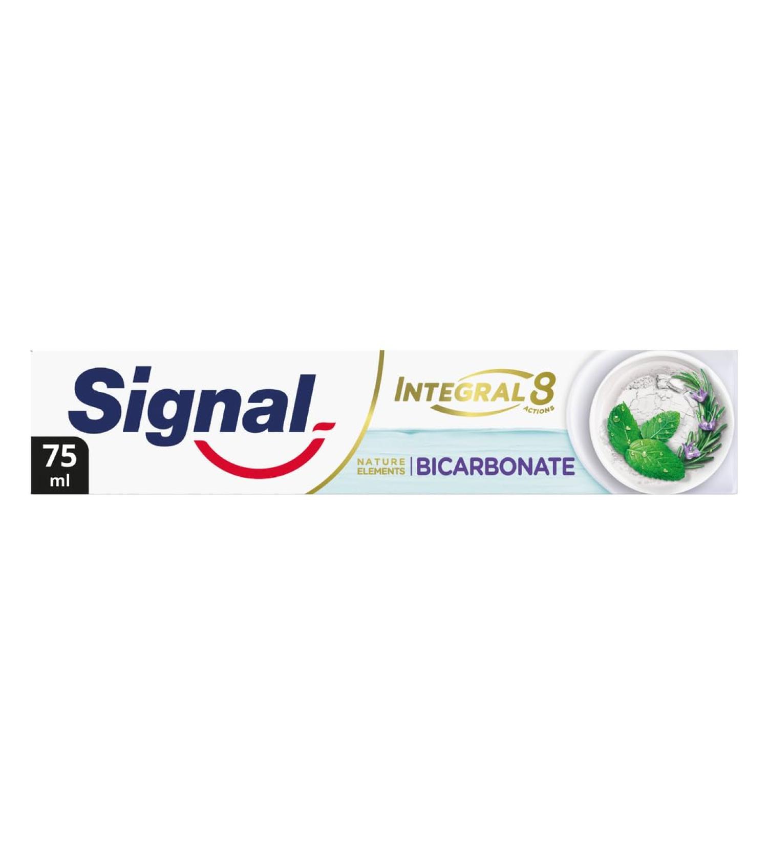 Signal Integral 8 Nature Elements Bicarbonate Toothpaste 75ml - Buy Online on GoSupps.com