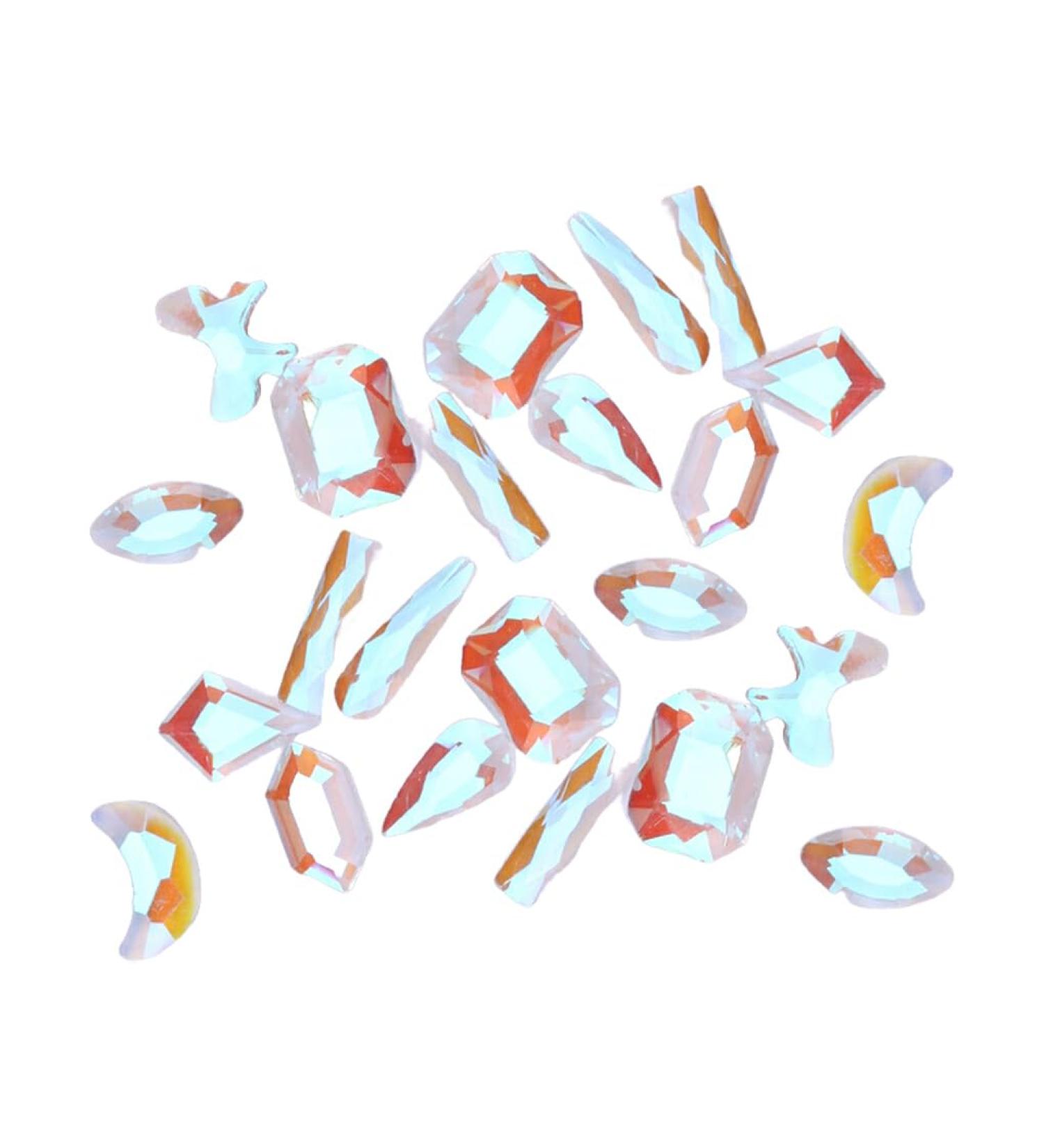 dijiusidy 50 Pieces Glass Crystal Set Eye-catching Personalized Nail Art Rhinestones DIY Handcraft Manicure Accessories for Card Making Aurora AB - Buy Online on GoSupps.com