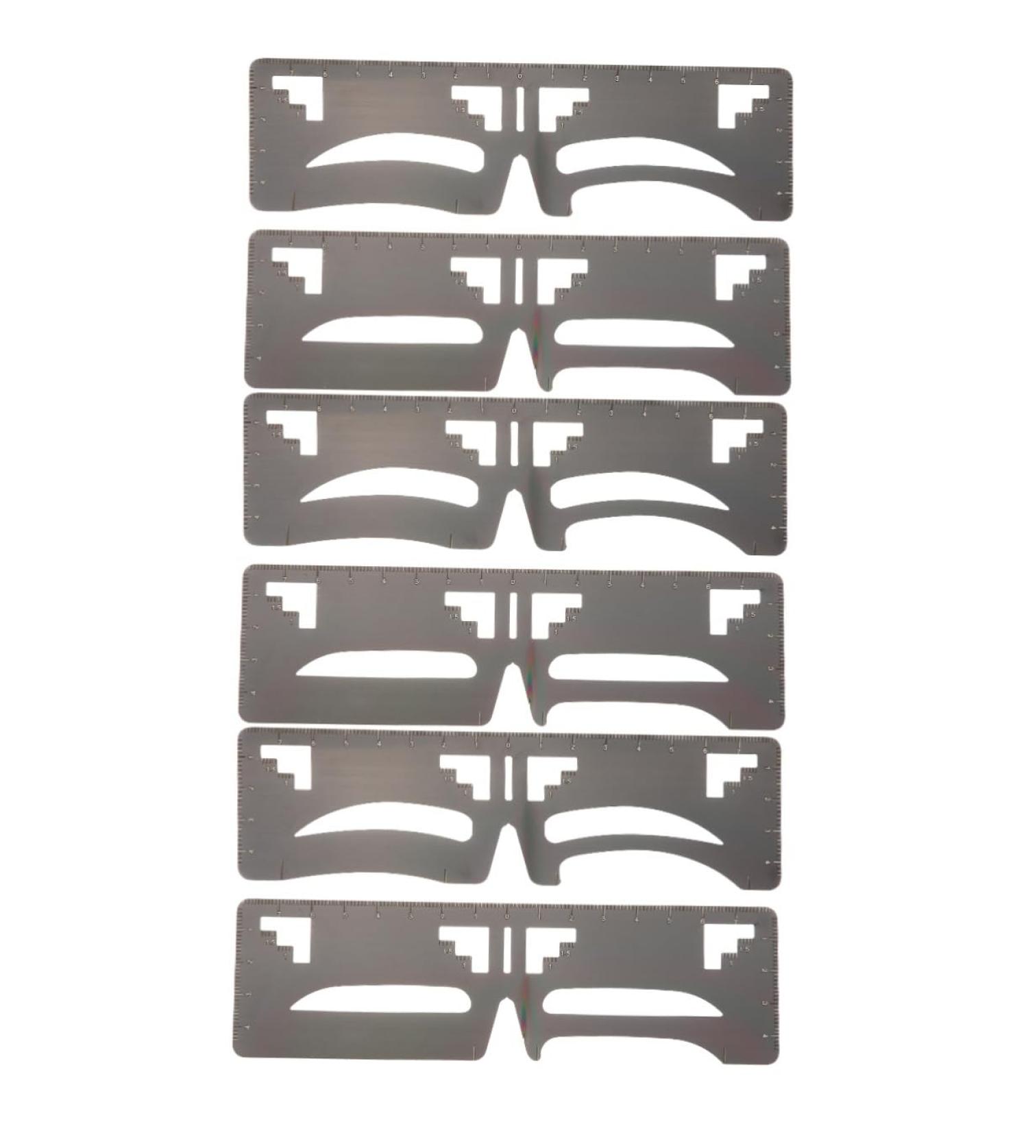 FOMIYES 6 Pcs Eyebrow Ruler Makeup Stencil T Tool Molds Brow Guide Ruler Eyebrow Marks Eyebrow Trimming - Buy Online on GoSupps.com