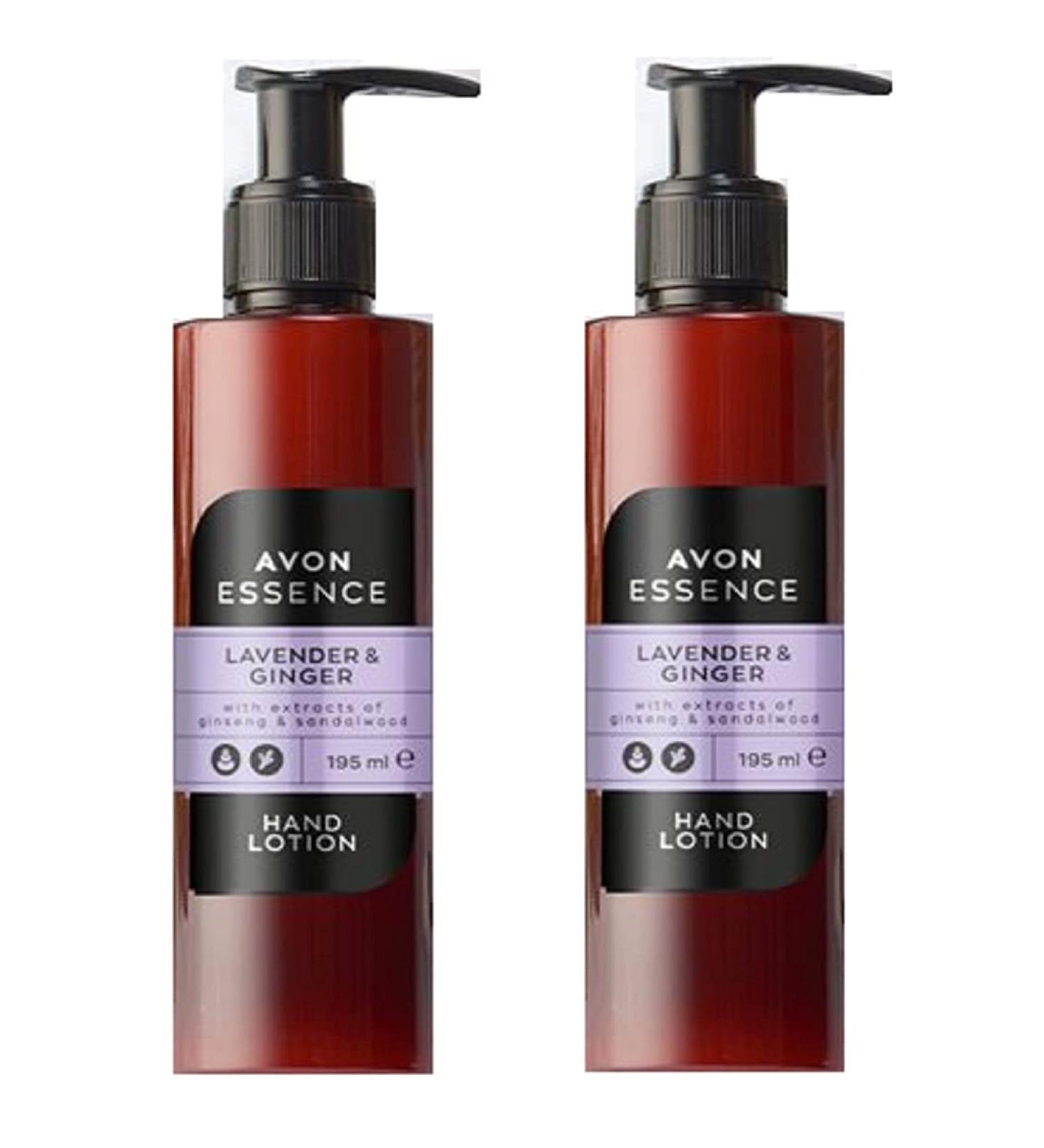 Avon Essence Hand Lotion Lavender & Ginger - 2 x 195 ml | Soothing Moisturizer for Soft Hands - International Shipping Available - Buy Online on GoSupps.com