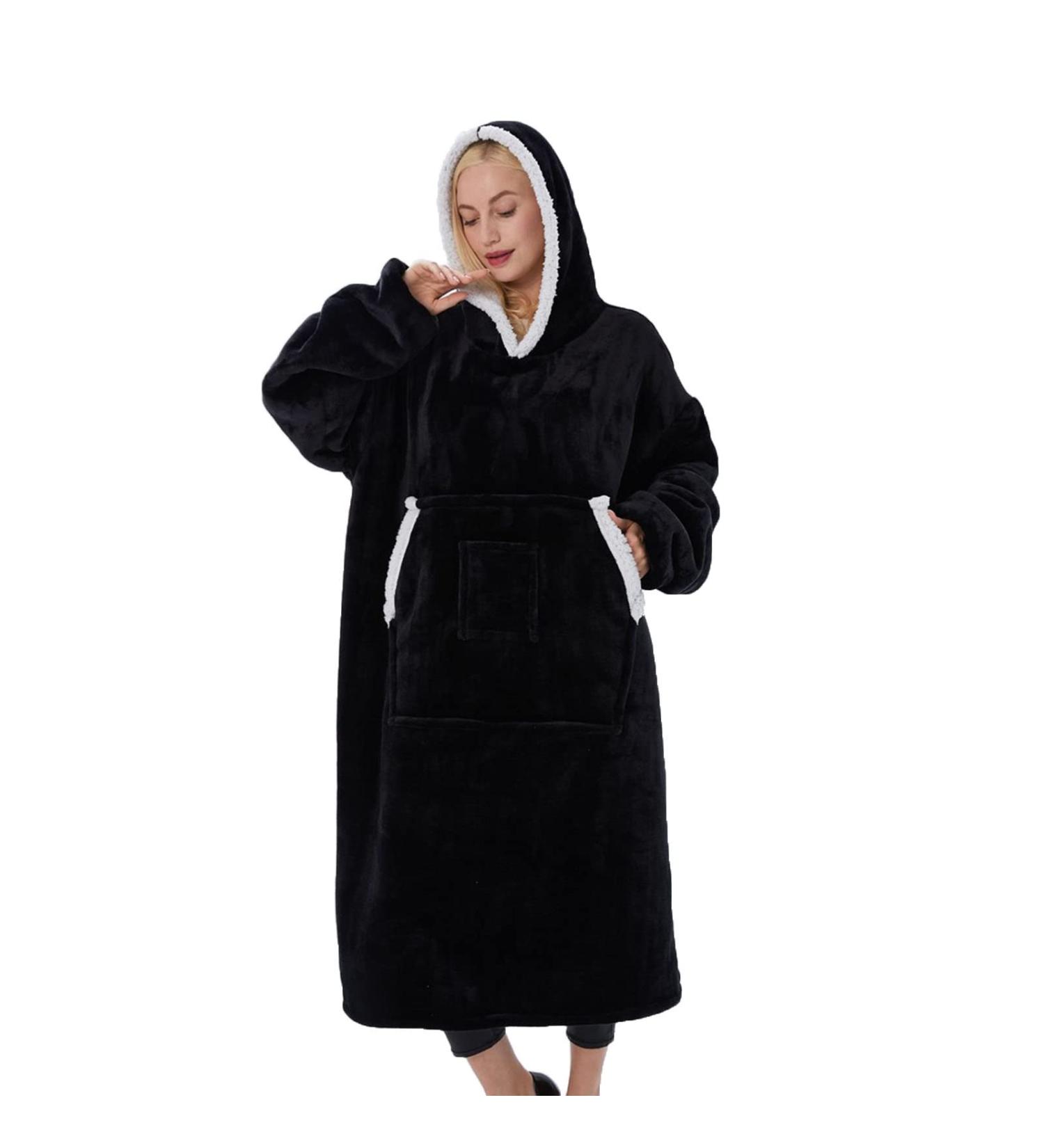 Cozy Oversized Hooded Blanket | Soft & Warm Flannel Blanket for Adults & Teens | Portable & Comfortable Gift - Buy Online on GoSupps.com