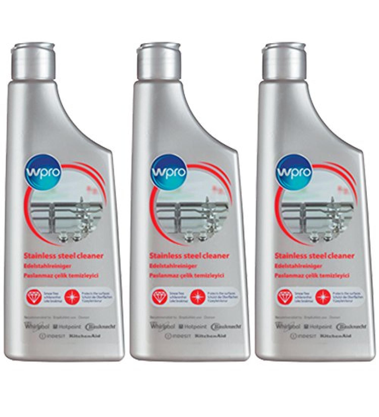 Hotpoint Original en acier inoxydable Vernis Nettoyant Crème (250Ml, Lot de 3)