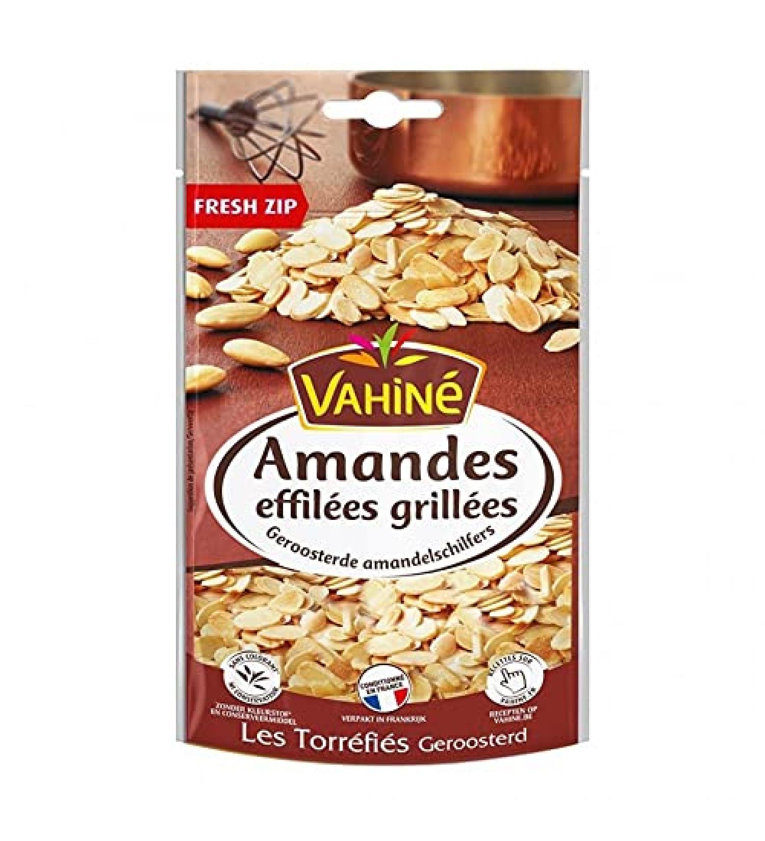 Vahine Vahin Roasted Sliced Almonds Les Ror fi s Fresh Zip 100g (pack of 3)