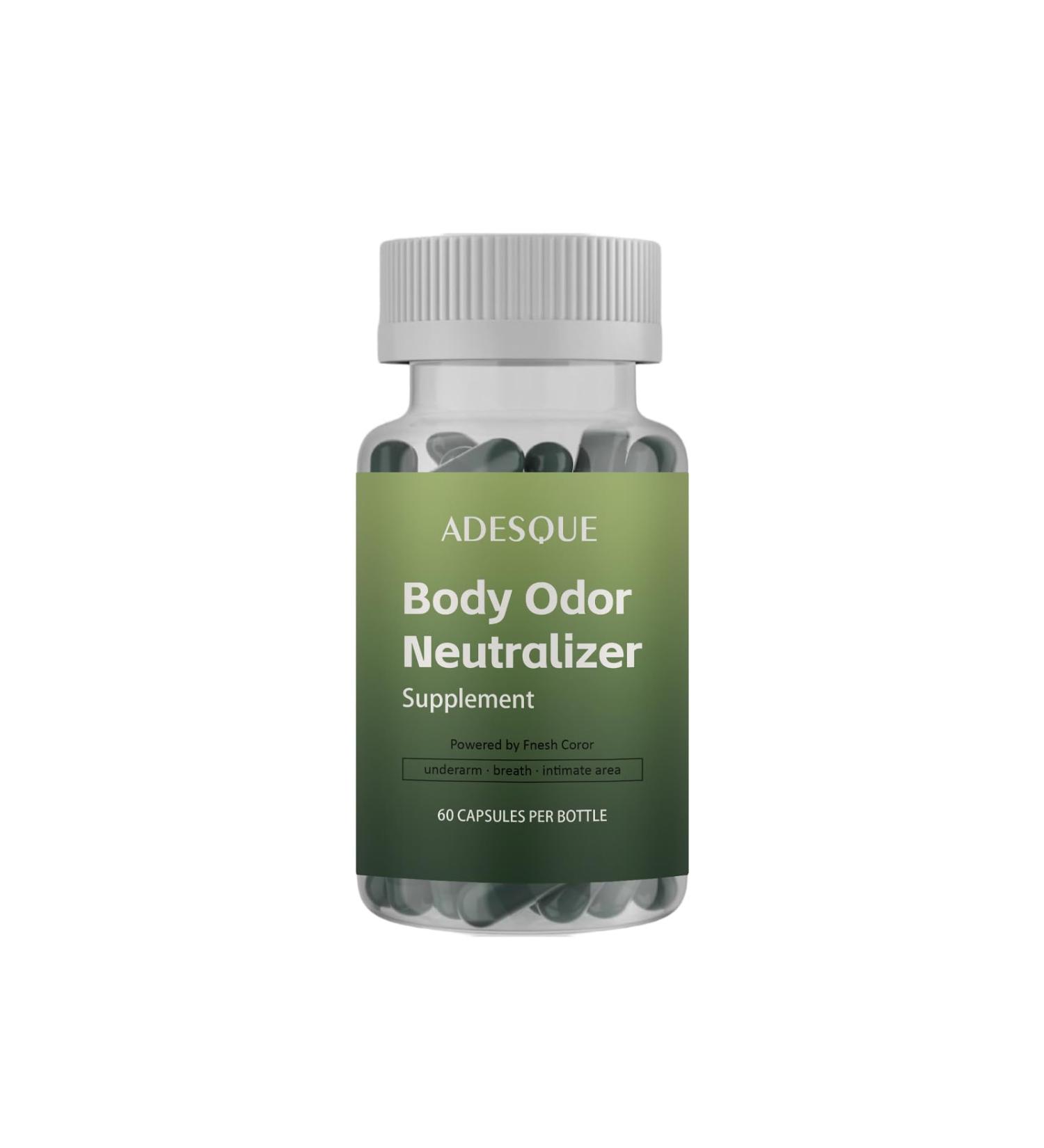 ADESOUE Chlorophyll Capsules for Intimate & Oral Odor Control Natural Internal (60 Caps)