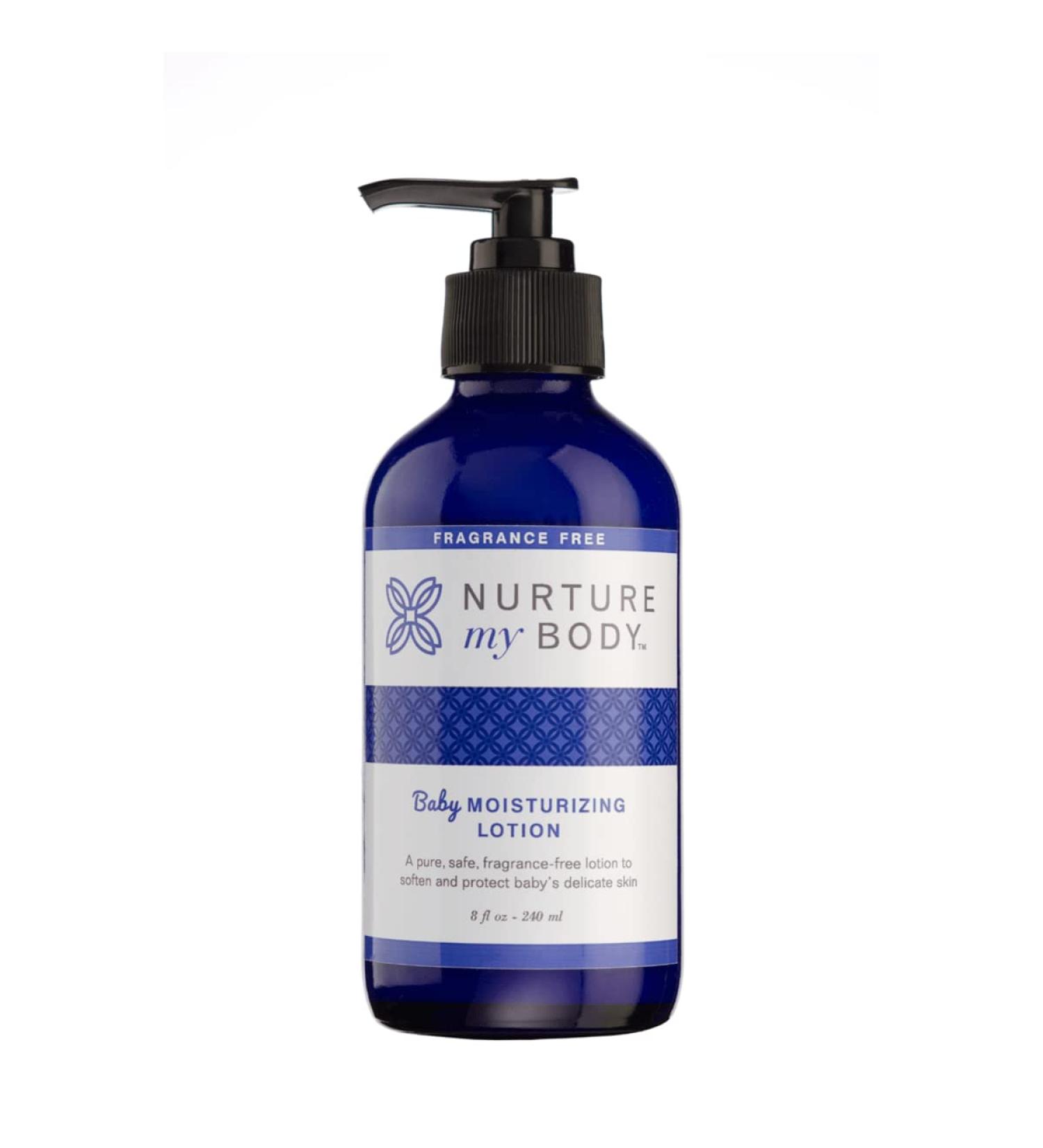 Nurture My Body Fragrance-Free Baby Lotion - 8 oz | All-Natural, Wildcrafted Ingredients for Baby's Skin | Perfect Baby Shower Favor - Buy Online on GoSupps.com