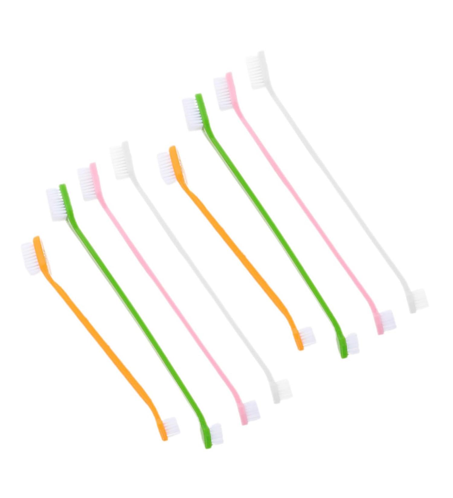 BESPORTBLE 8pcs Double Head Dog Toothbrush Pet Oral Pet Toothpaste Handheld Pets Toothbrush Pet Toothbrush Pp 1 count (Pack of 1) As Shown - Buy Online on GoSupps.com