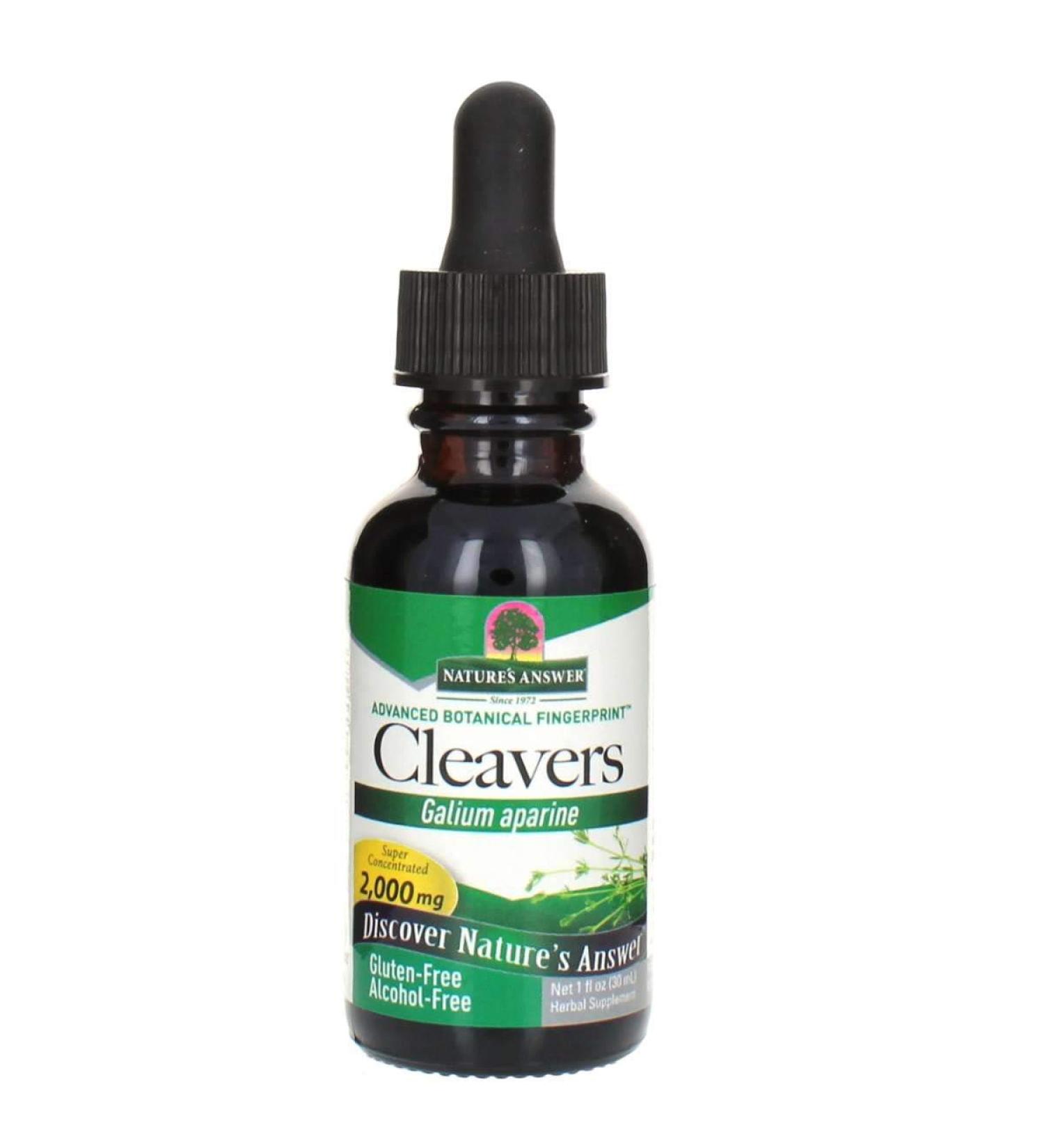 Buy Nature's Answer Cleavers (Galium Aparine) 2000 mg - 1 fl oz (30 ml) | Herbal Supplement - Buy Online on GoSupps.com