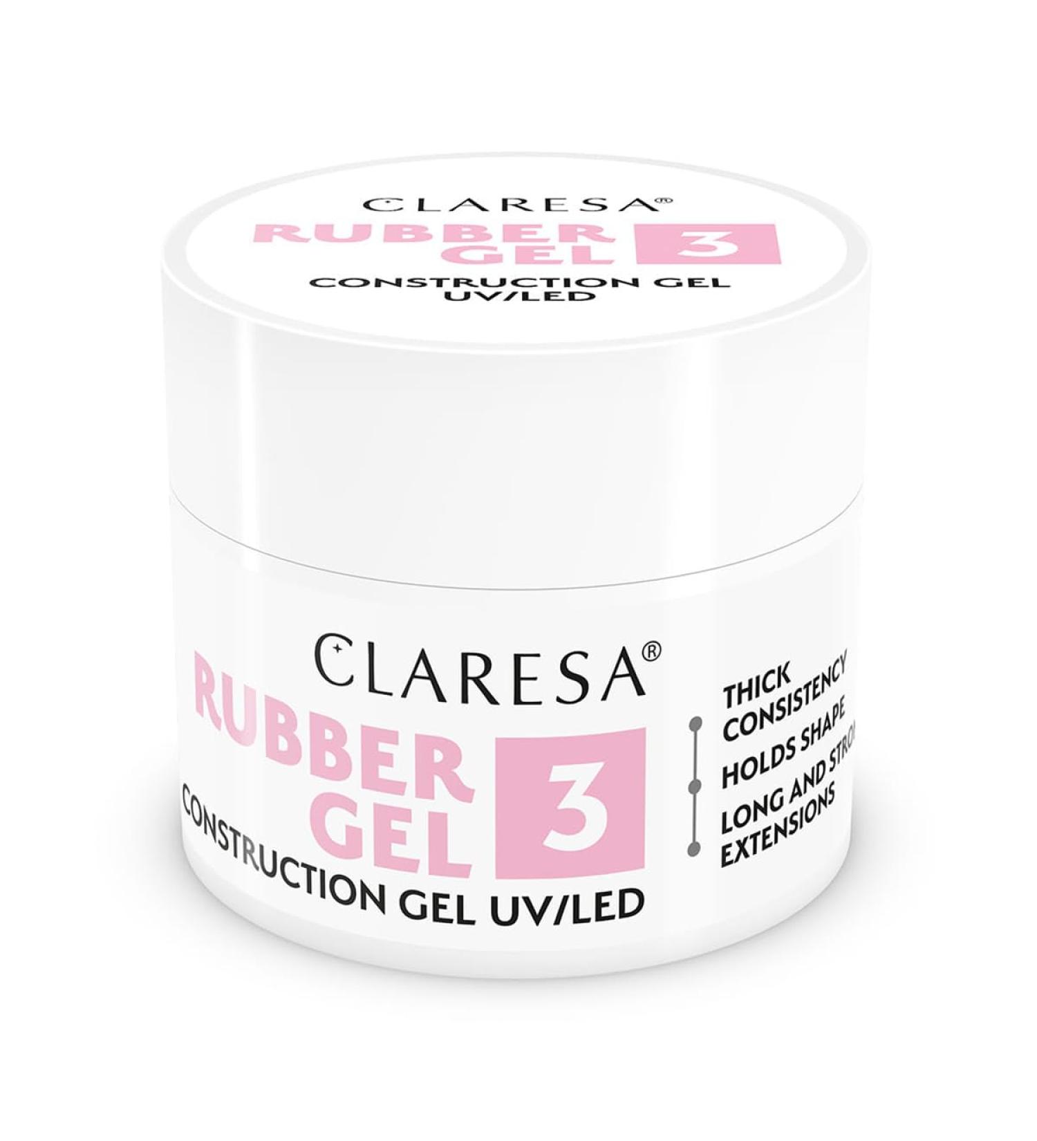 CLARESA Claresa Rubber Gel Construction Gel Rubber 3 Cold Pink Medium 45g - Buy Online on GoSupps.com