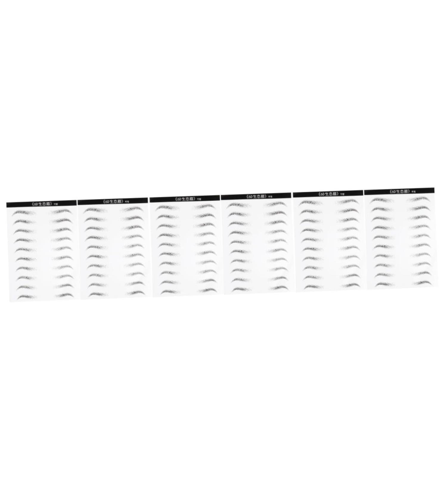 Baluue 6 Sheets Eyebrow Sticker Realistic Eyebrow Transfer Makeup Decals Eyebrow Stickers Stick on Eyebrows - Buy Online on GoSupps.com