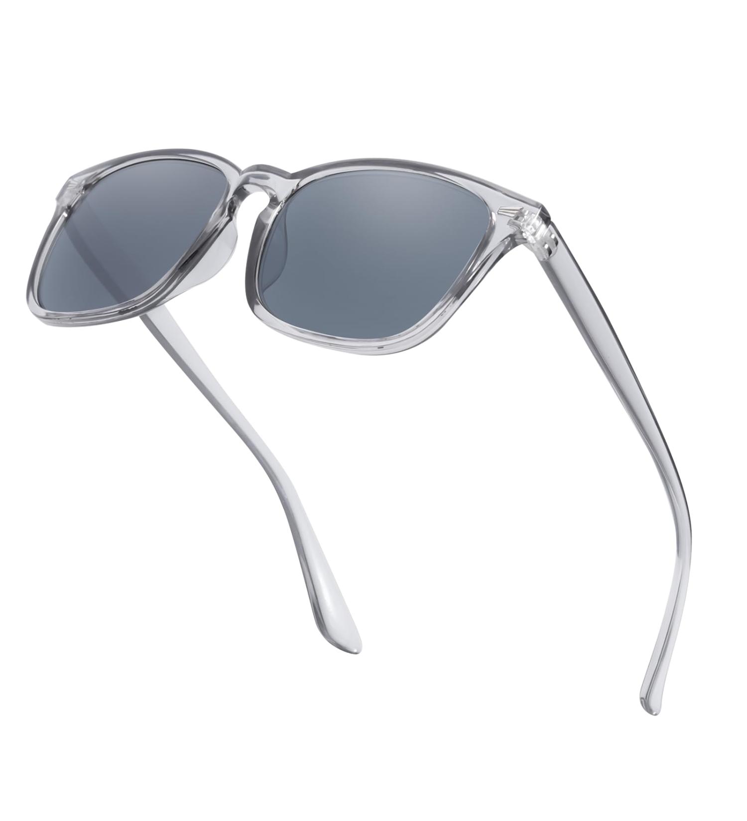 Reading Sunglasses for Women & Men - UV400 Anti Blue Light Full Lens Readers in Clear Grey (2.5x - Buy Online on GoSupps.com