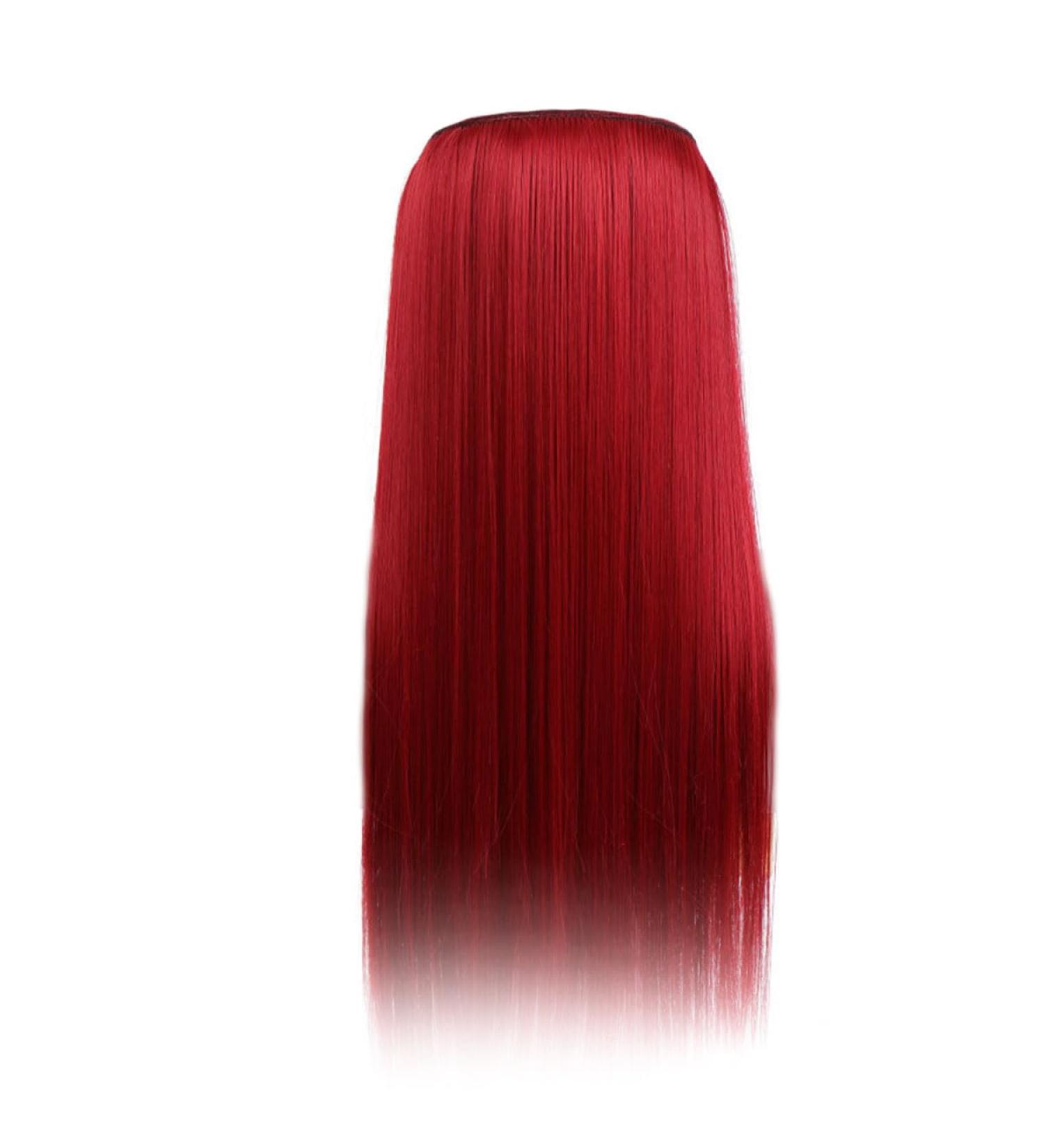 Traziewell Red Hair Extensions Clip in Straight Hair Pieces for Party Festival Hair Accessories Synthetic Fiber Hair Extension for Women 1408 FH001408 L - Buy Online on GoSupps.com