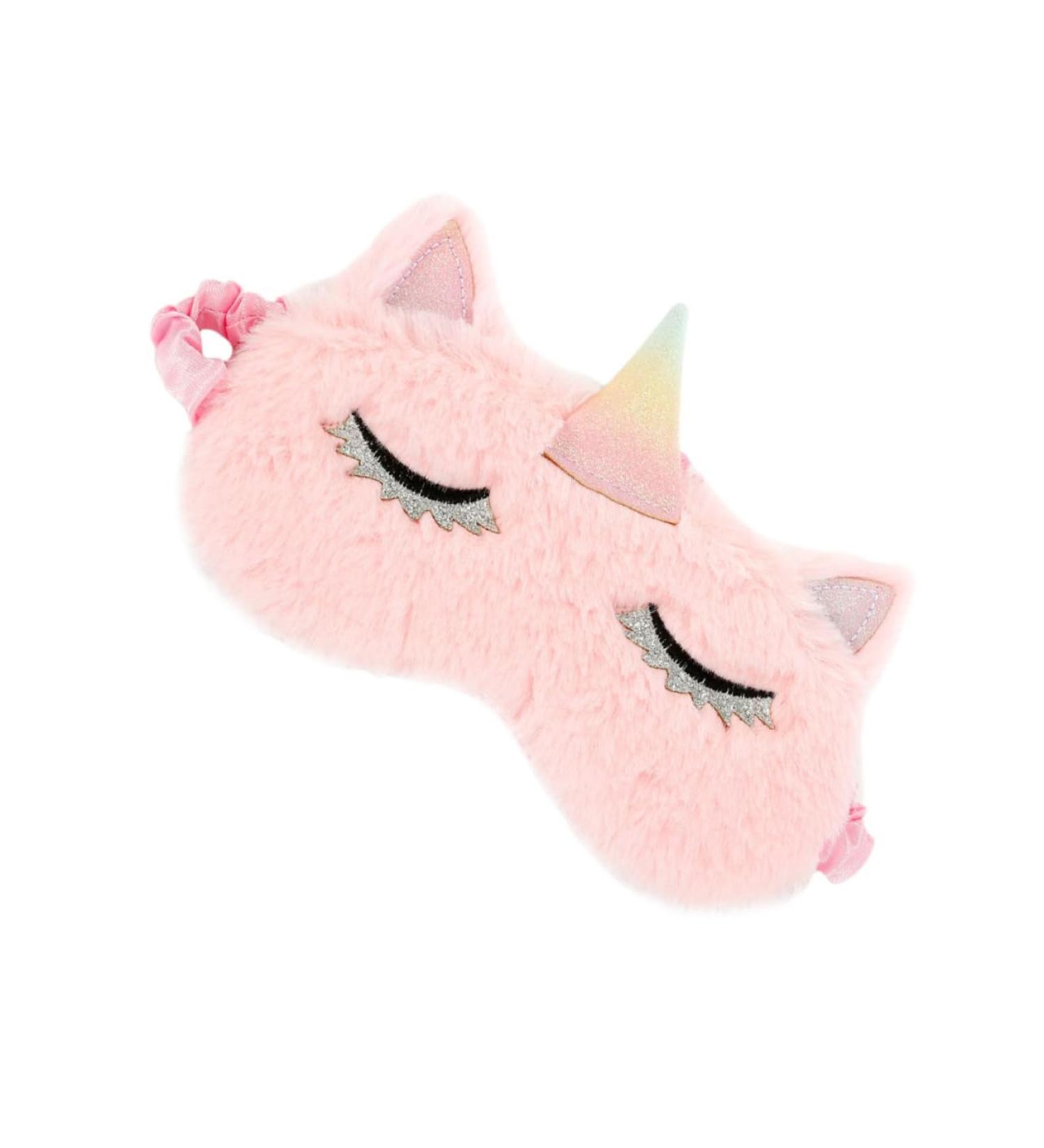 Child's Pink Embroidered Eye Mask with Makeup Eyeshadow Design - 1 Count - Buy Online on GoSupps.com