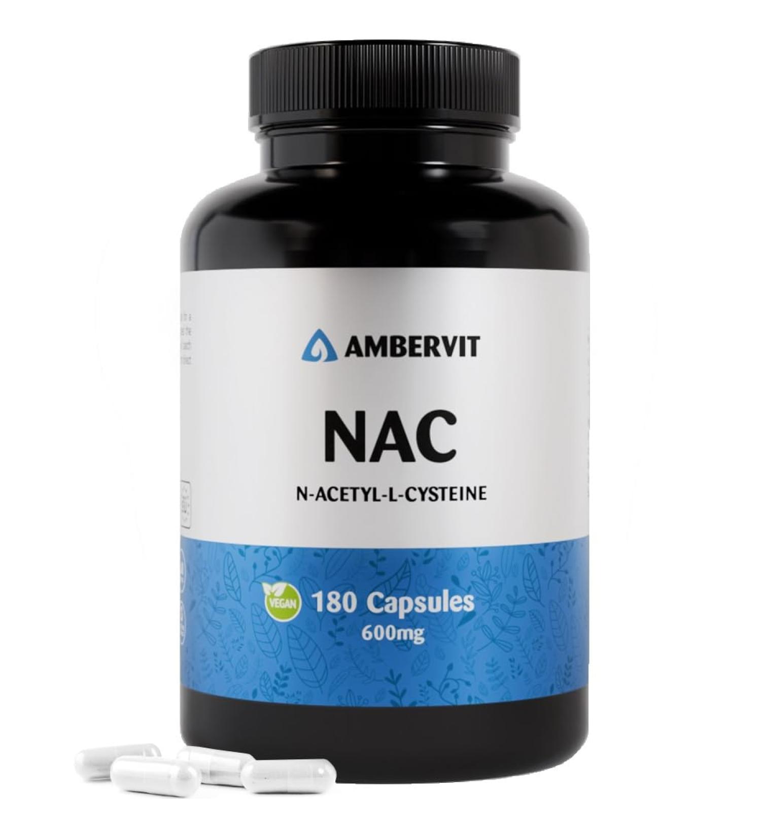 UAB Involutus NAC 600 mg 180 capsules NAcetylCysteine Premium acetylcysteine of plant origin High bioavailability and tolerability Amvervit - Buy Online on GoSupps.com