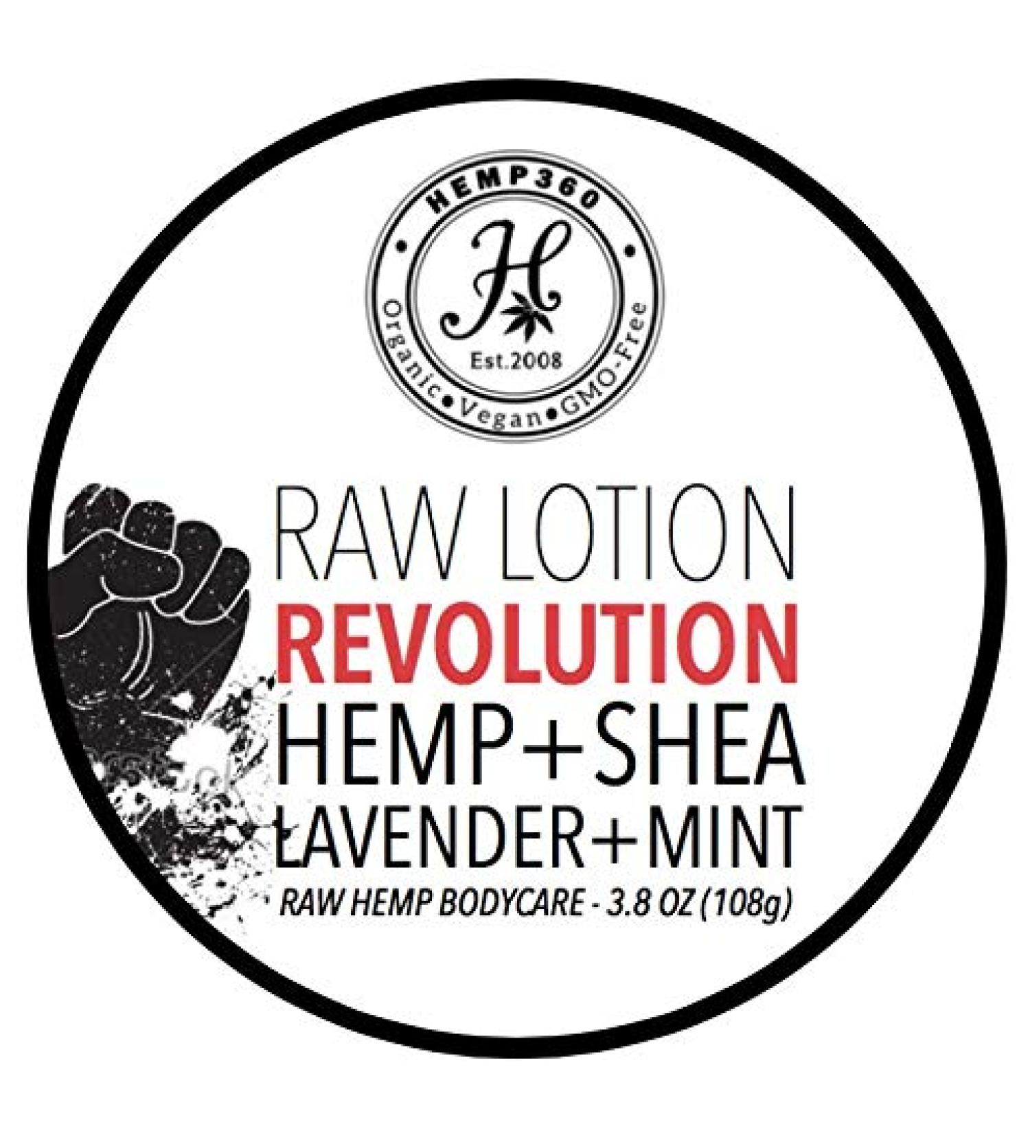 Revolution Organic Raw Lotion - Hemp Shea Lavender & Mint | Nourishing Skin Care - International Shipping Available - Buy Online on GoSupps.com