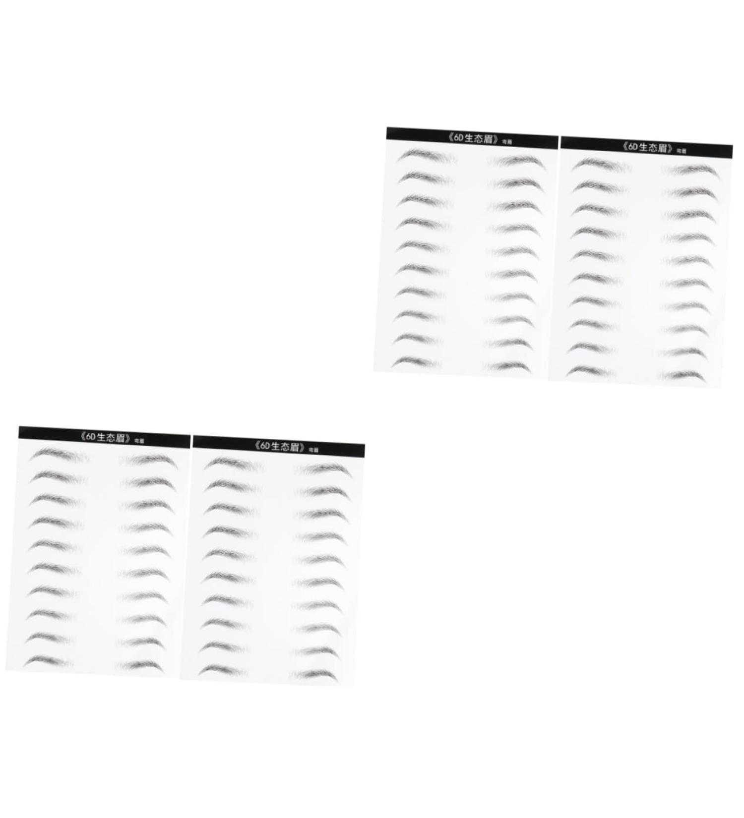 Ipetboom 4 Sheets Simulation Eyebrow Eyebrowsb Artificial Eyebrow Patch Eyebrow Stickers Hair Makeup Tools 6d - Buy Online on GoSupps.com