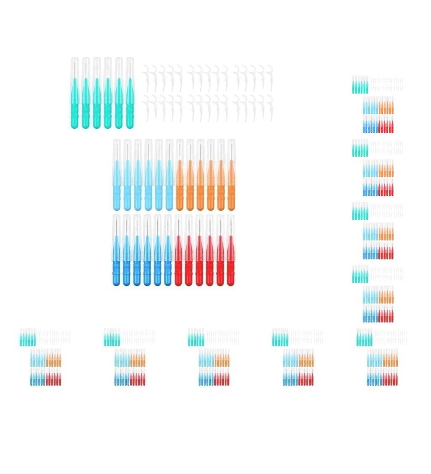 Interdental Brushes Set - 2mm 2.5mm 3mm - Multi-Colored 10 & 30 Pieces - Best for Oral Hygiene - Buy Online on GoSupps.com