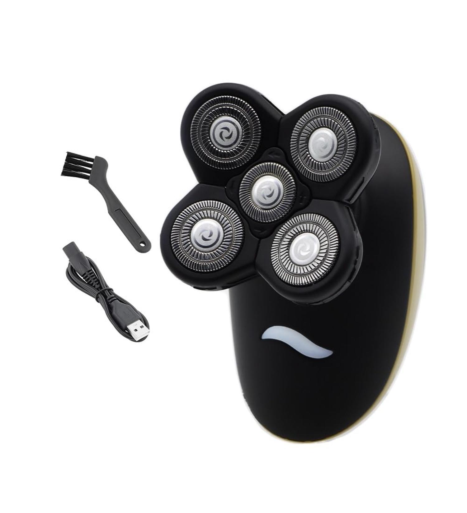 5D Electric Head Shaver for Men - Waterproof USB Rechargeable Bald Shaver & Beard Trimmer - Portable Hair Clipper for Smooth Shaving - Buy Online on GoSupps.com