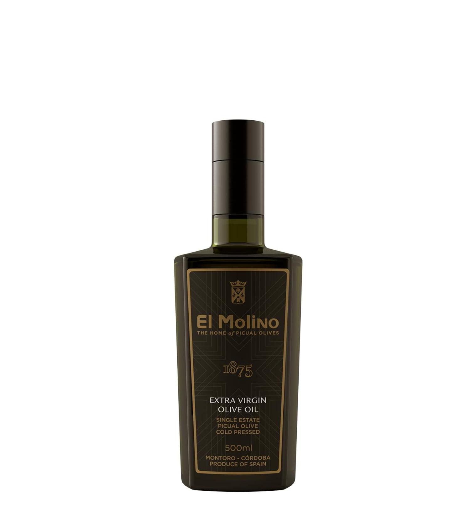 EL MOLINO Single Estate Extra Virgin Olive Oil Picual Olives Cold Pressed 500ml Bottle