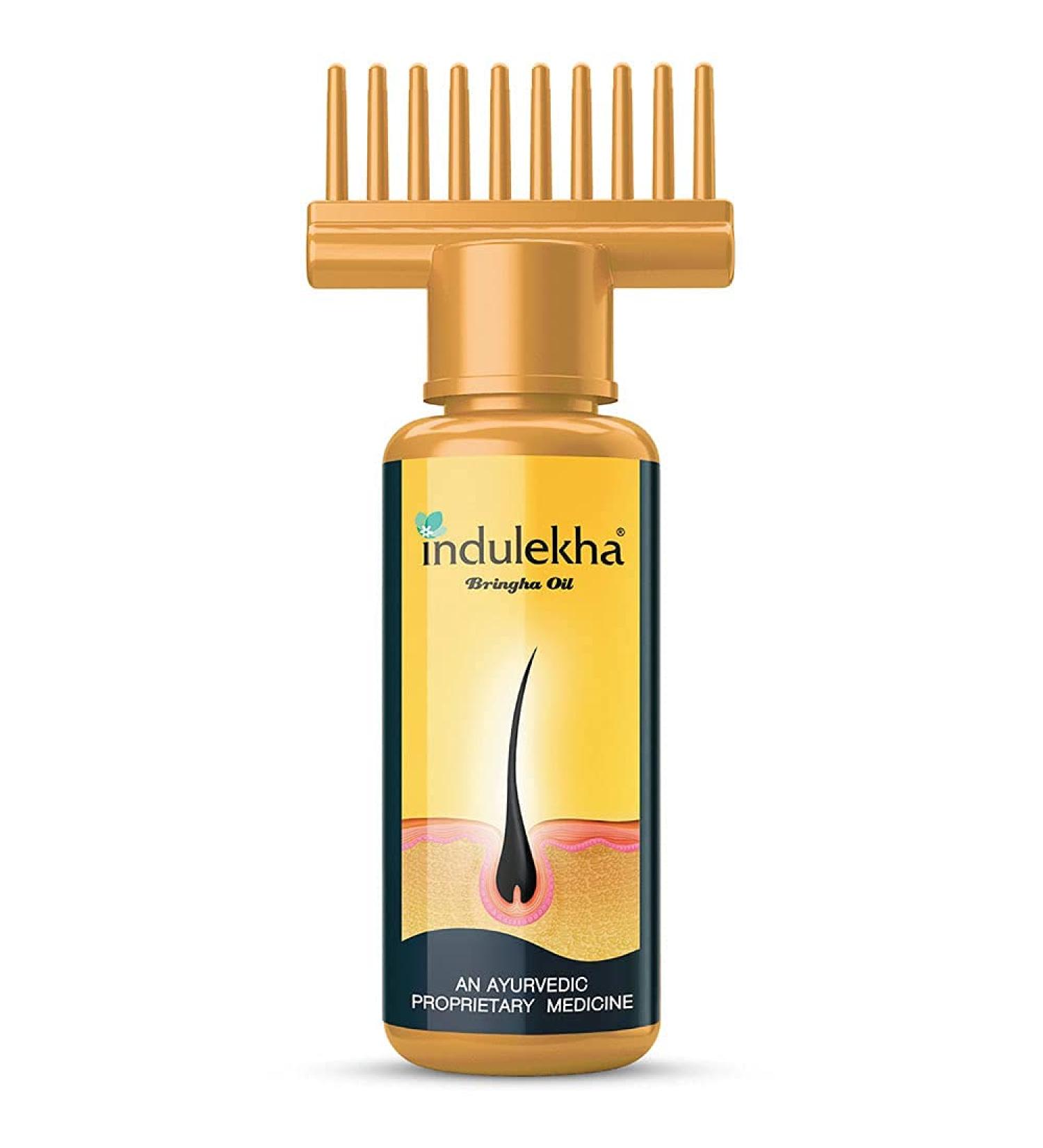 Indulekha BRINGHA Hair Oil 100ml - Promotes Hair Growth and Strengthens Follicles - Buy Online on GoSupps.com