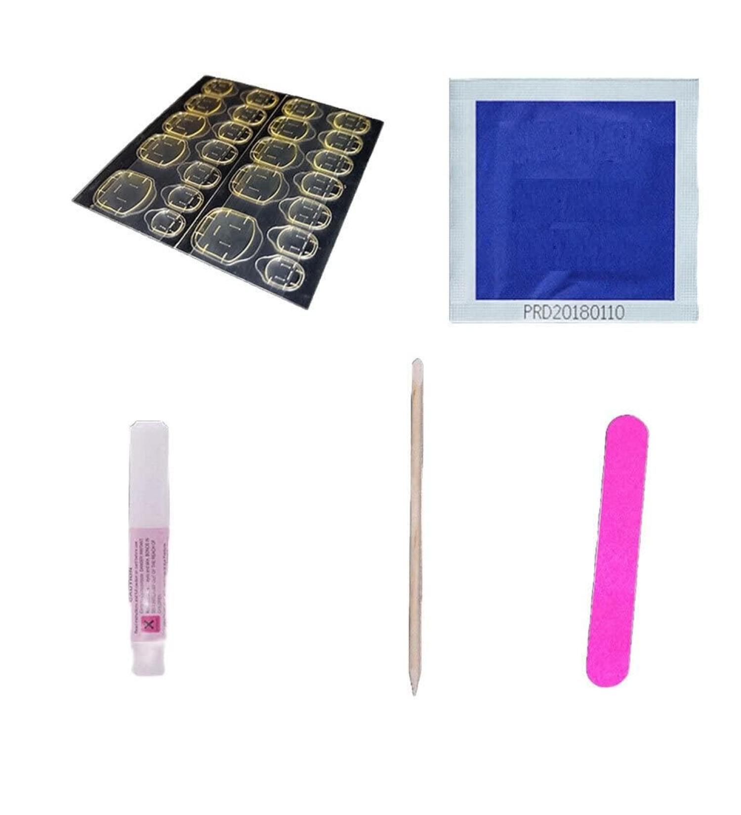 Dajidafu Women Adhesive Toe Nail Set Salon Removable Artificial Toenail Removal Stick Polishing File Art Tool Kit Pedicure - Buy Online on GoSupps.com