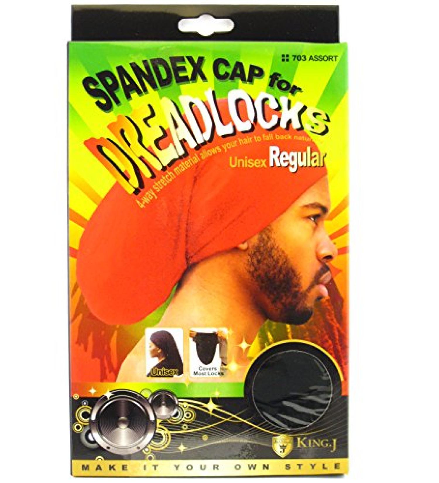 King.J Regular Size Black Spandex Cap for Dreadlocks - Unisex - Buy Online on GoSupps.com