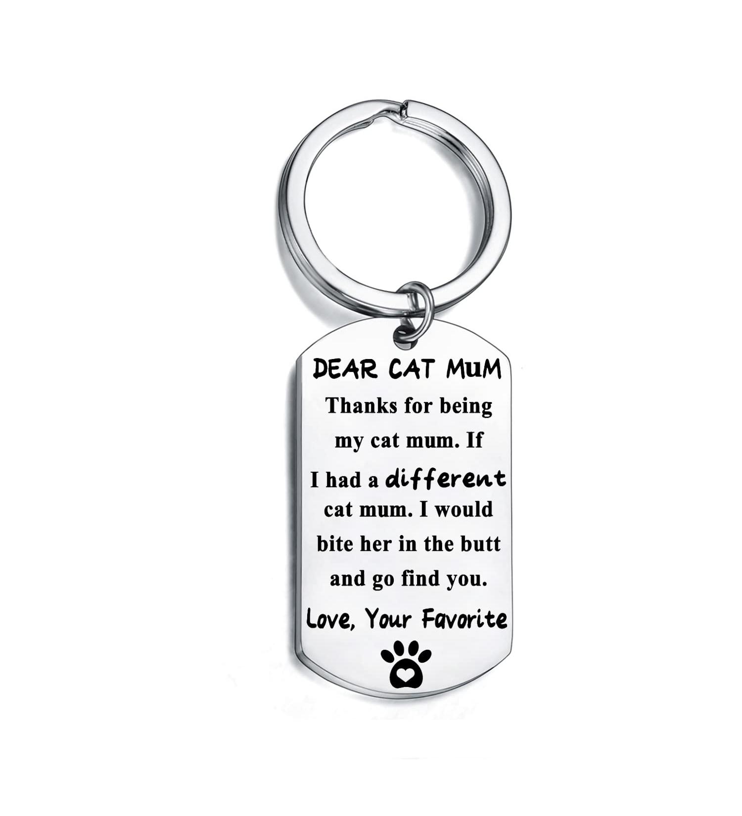 Cat Keyring Cat Gifts for Women Cat Birthday Mother Day Funny Keyring for Cat Lover Birthday Gifts for Mum Cat Mum Gifts Cat Mum Mummy Birthday Present Pet Gifts - Buy Online on GoSupps.com