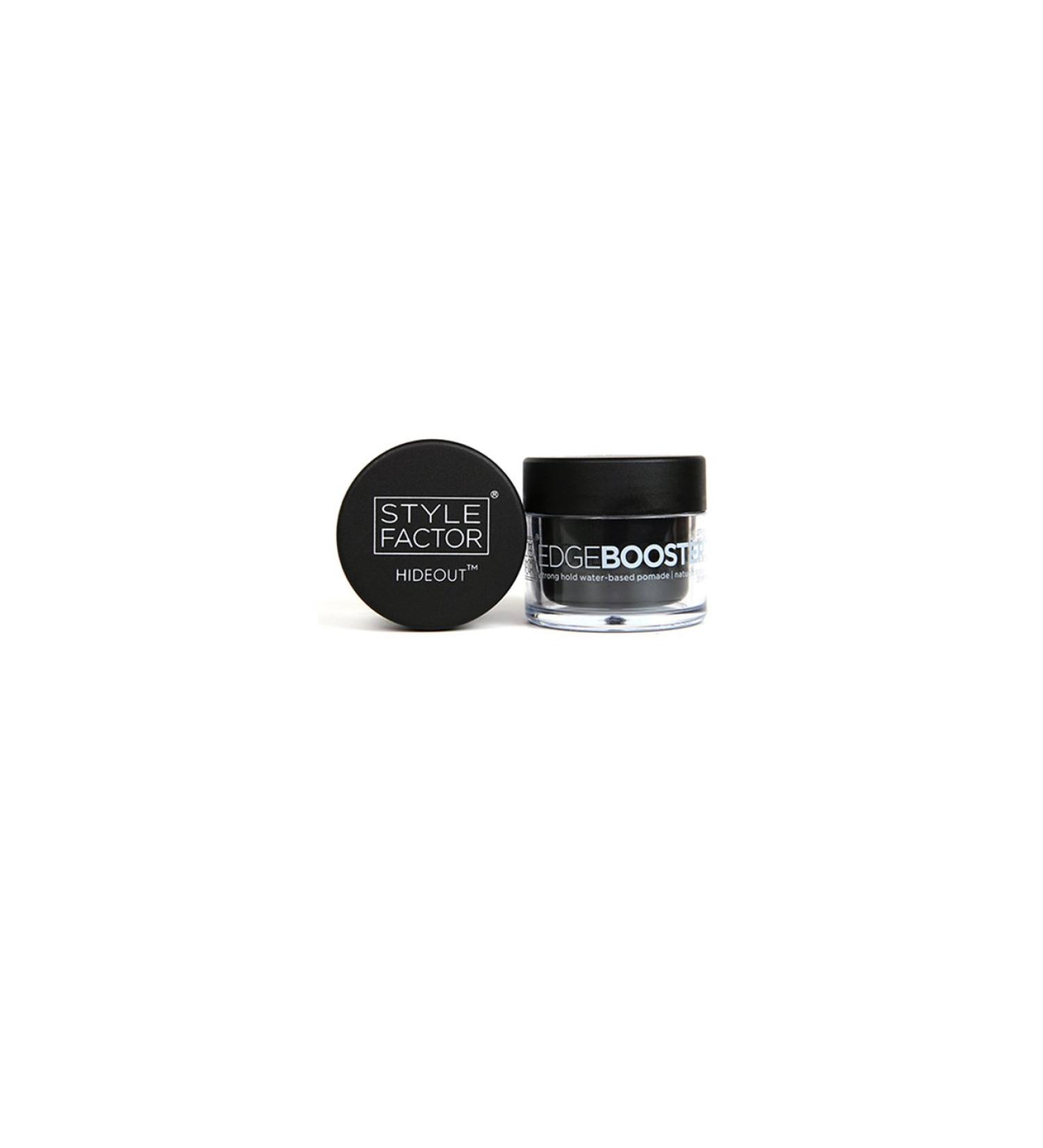 Style Factor Edge Booster Hideout Hair Pomade Hold Color Gel 0.8oz Natural Black (Natural Black)