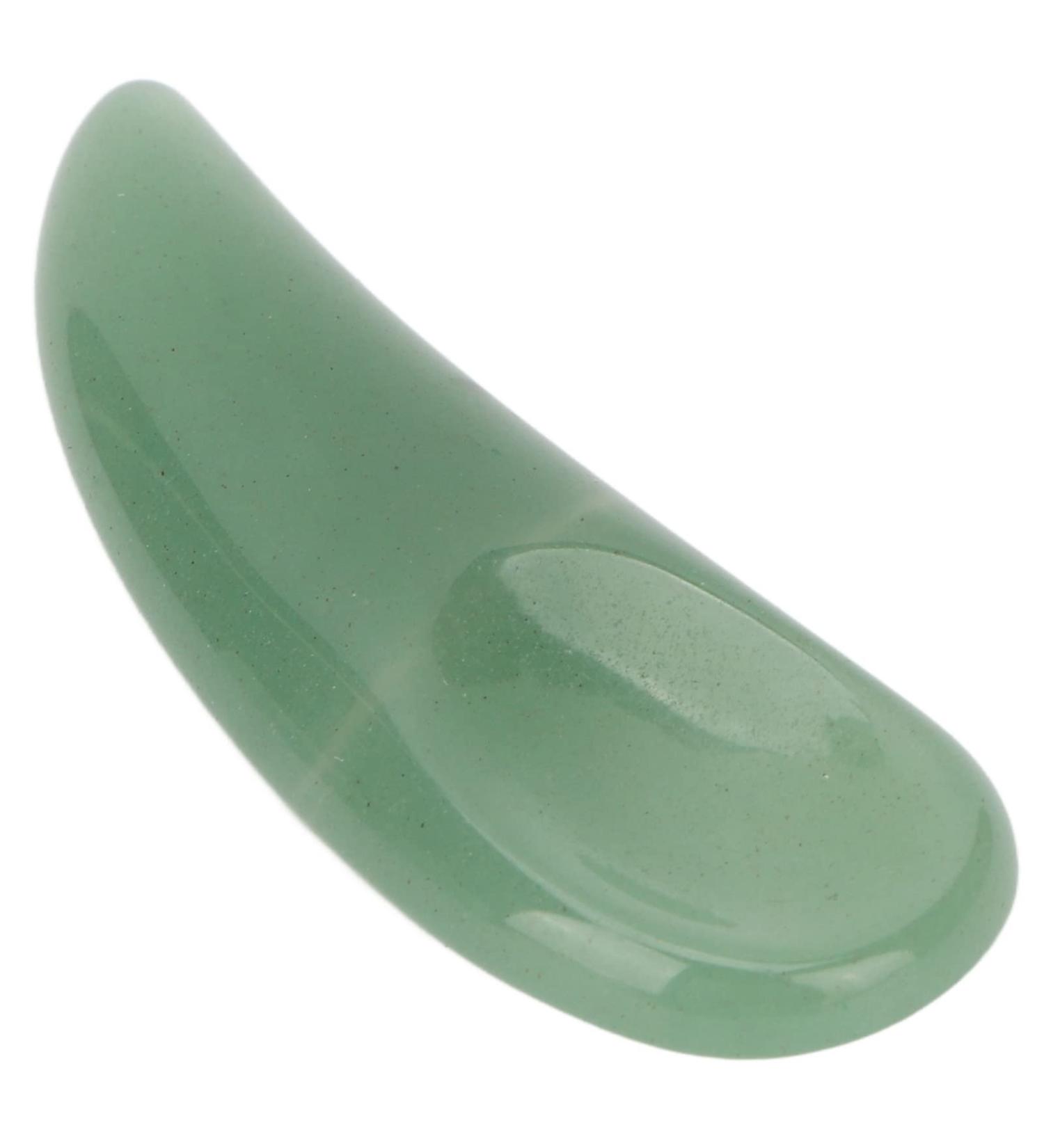 Mini Makeup Mask Spatula Curved Cosmetic Spatula Scoop Mini Gua Sha Jadestone Curved Makeup Eye Cream Cosmetic Spatula (Green) - Buy Online on GoSupps.com