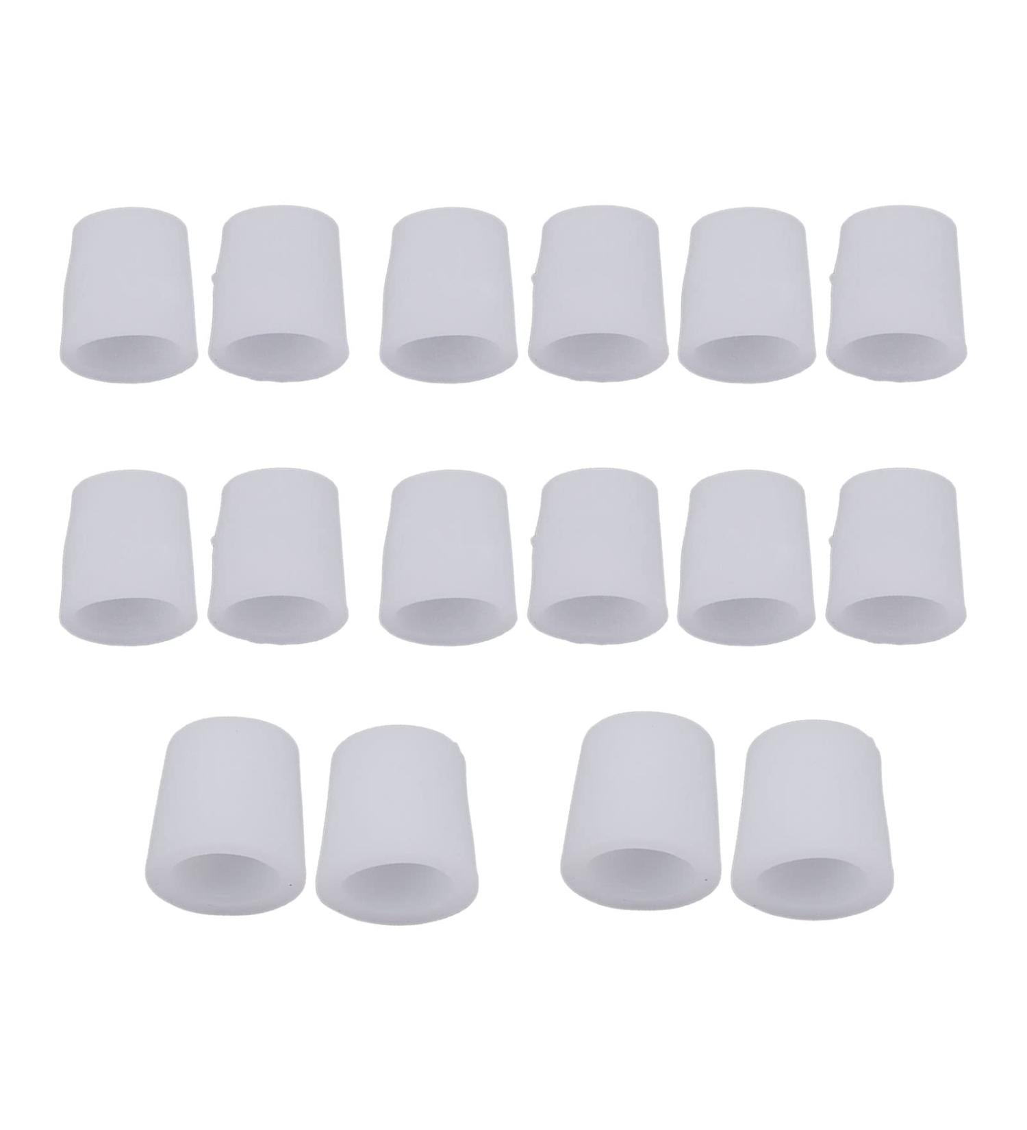 Flexible Toe Cover - 8 Pairs Soft Pain Relief Sleeves for Hammer Toe, Calluses, Corns & Blisters - Buy Online on GoSupps.com