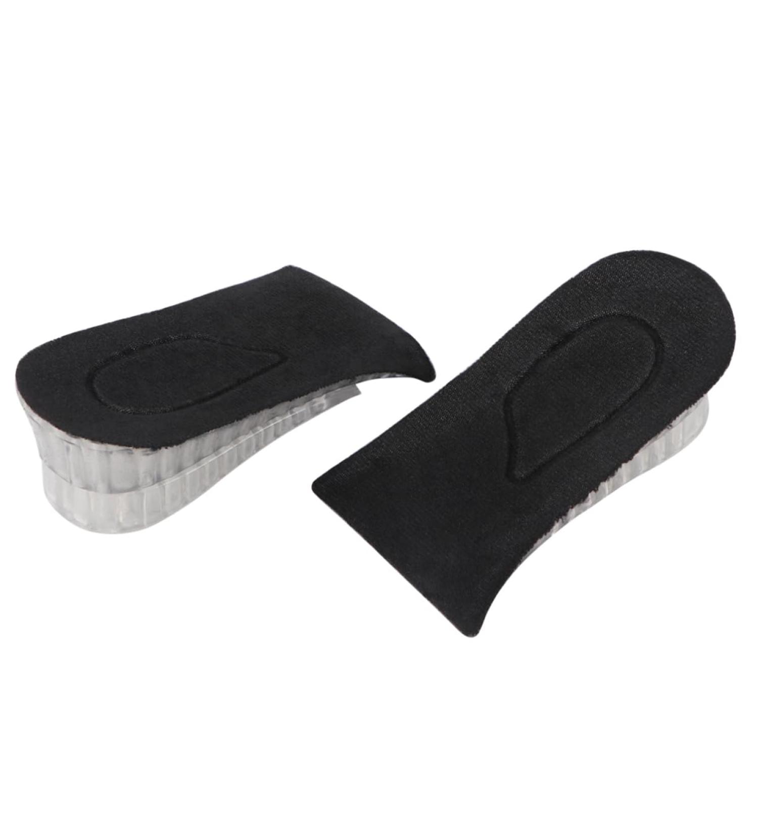 FOMIYES Silicone Shoe Lifts for Men & Women - Comfortable Insoles for Height Increase & Support - Perfect Plantar Support Inserts - Black Half Pad - Buy Online on GoSupps.com