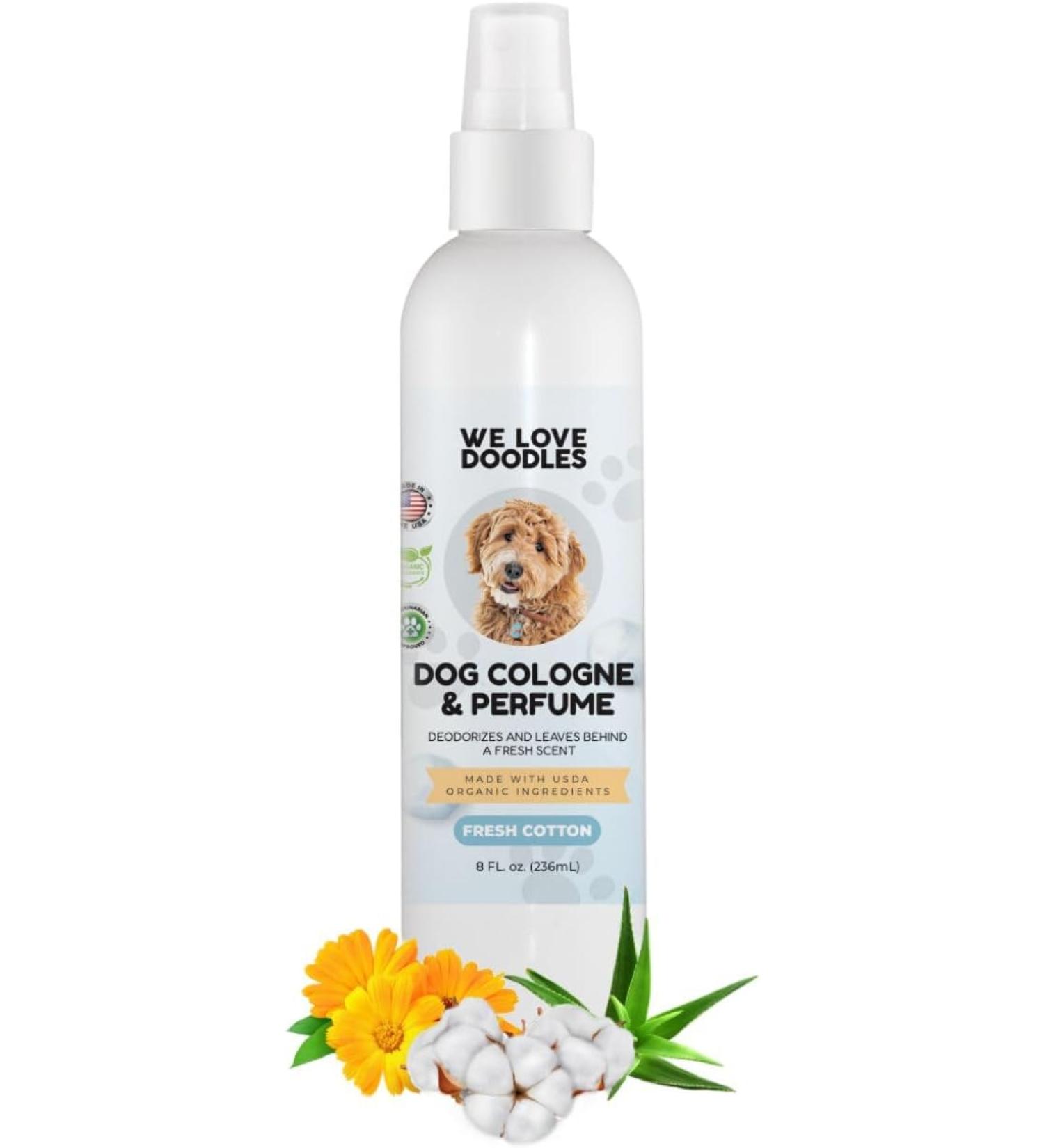 We Love Doodles Dog Cologne & Perfume Deodorizing Organic -  Fresh Cotton - 8 Fl Oz  - Buy Online on GoSupps.com