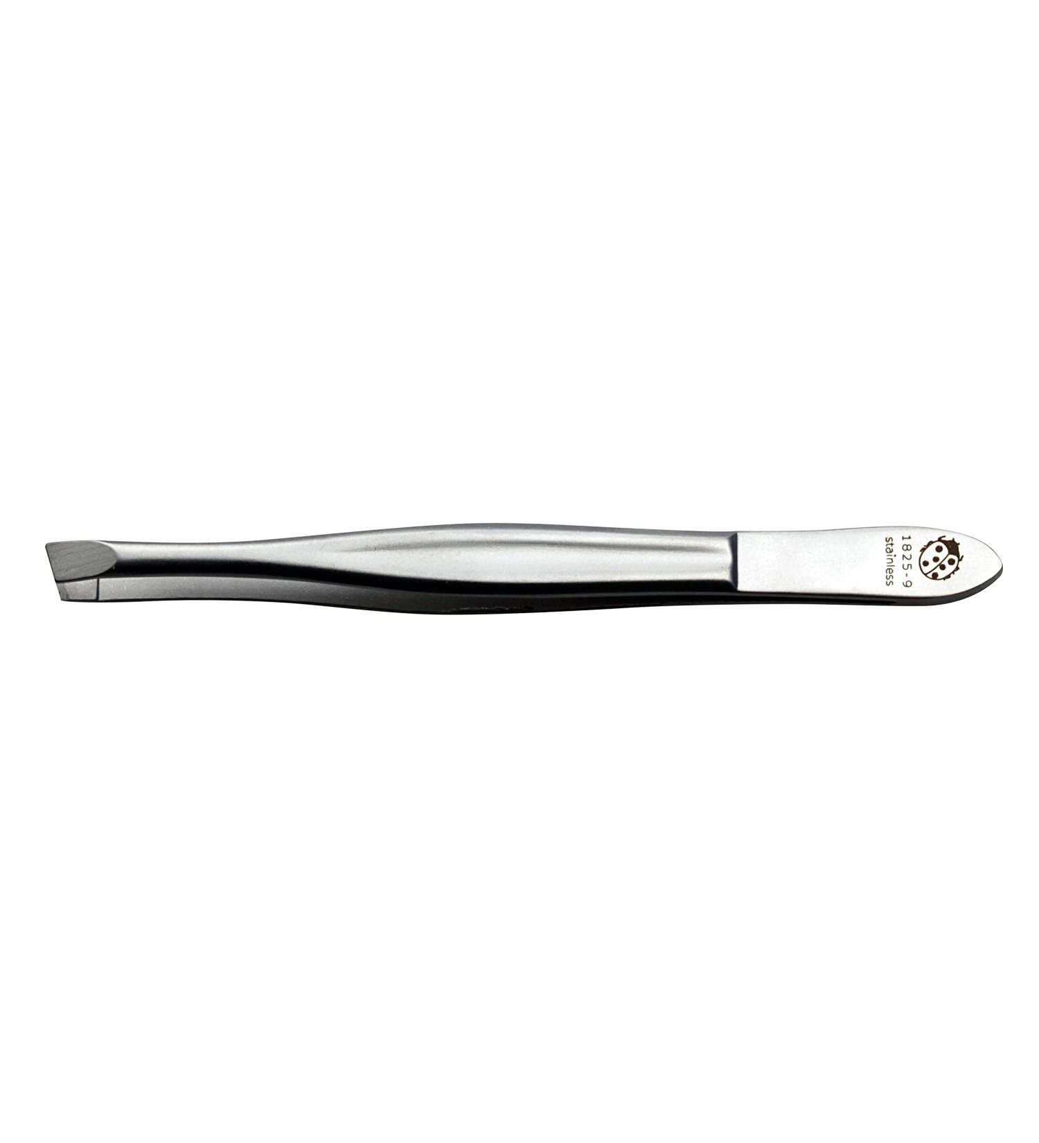 Sonnenschein Slanted Tweezers by Hans Kniebes | 8cm Matte Stainless Steel | Premium Quality from Solingen - Buy Online on GoSupps.com