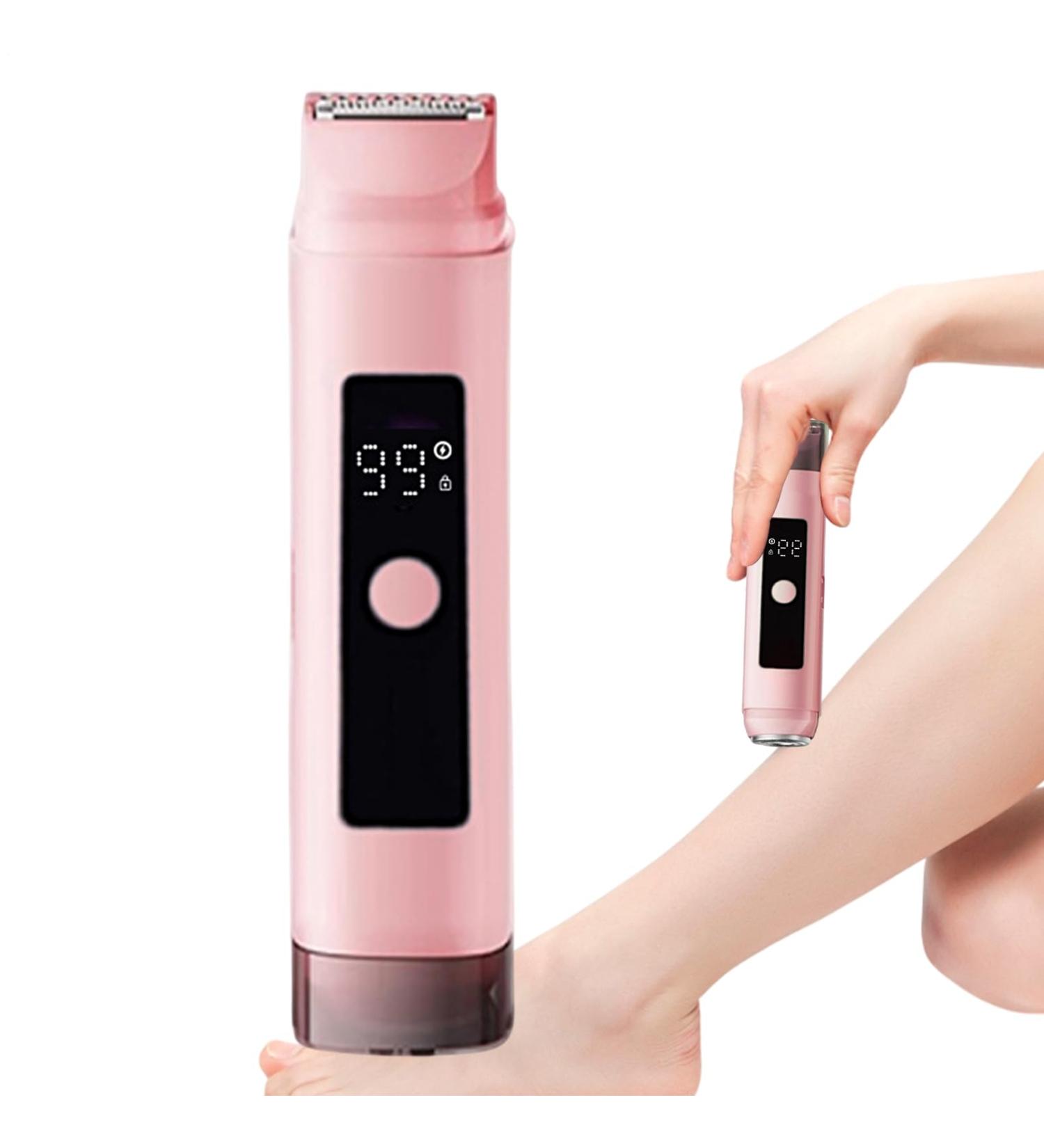 Womens Body Shaver Body Epilator 2 Head Trimmer Portable Waterproof Dry and Underwater for Face Bikini and Pink - Buy Online on GoSupps.com