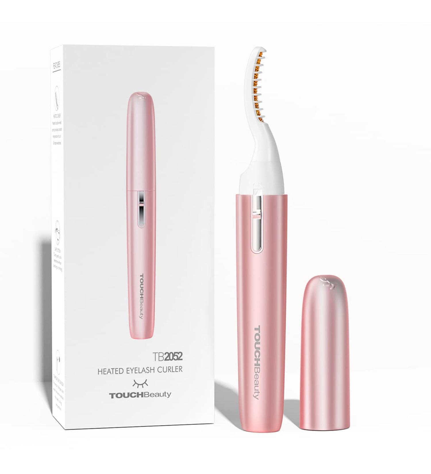 TouchBeauty Heated Electric Eyelash Curler - Double Heating Wires, Wand-Shaped Tip, Temperature Sensor - Fast Heating for Long-Lasting Curled Lashes - Buy Online on GoSupps.com