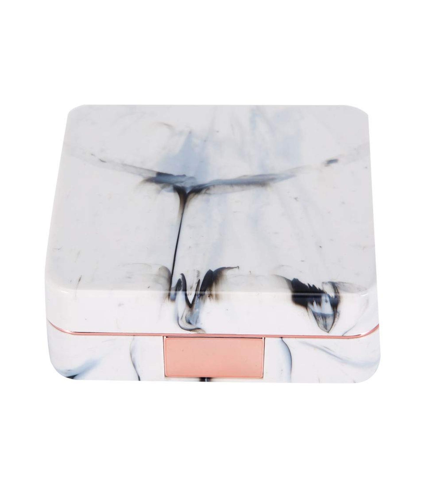 Test Portable Marble Surface Mirror - Square Soaking Contact Lens Container in Rose Gold | Esteem Pupilentes - Buy Online on GoSupps.com