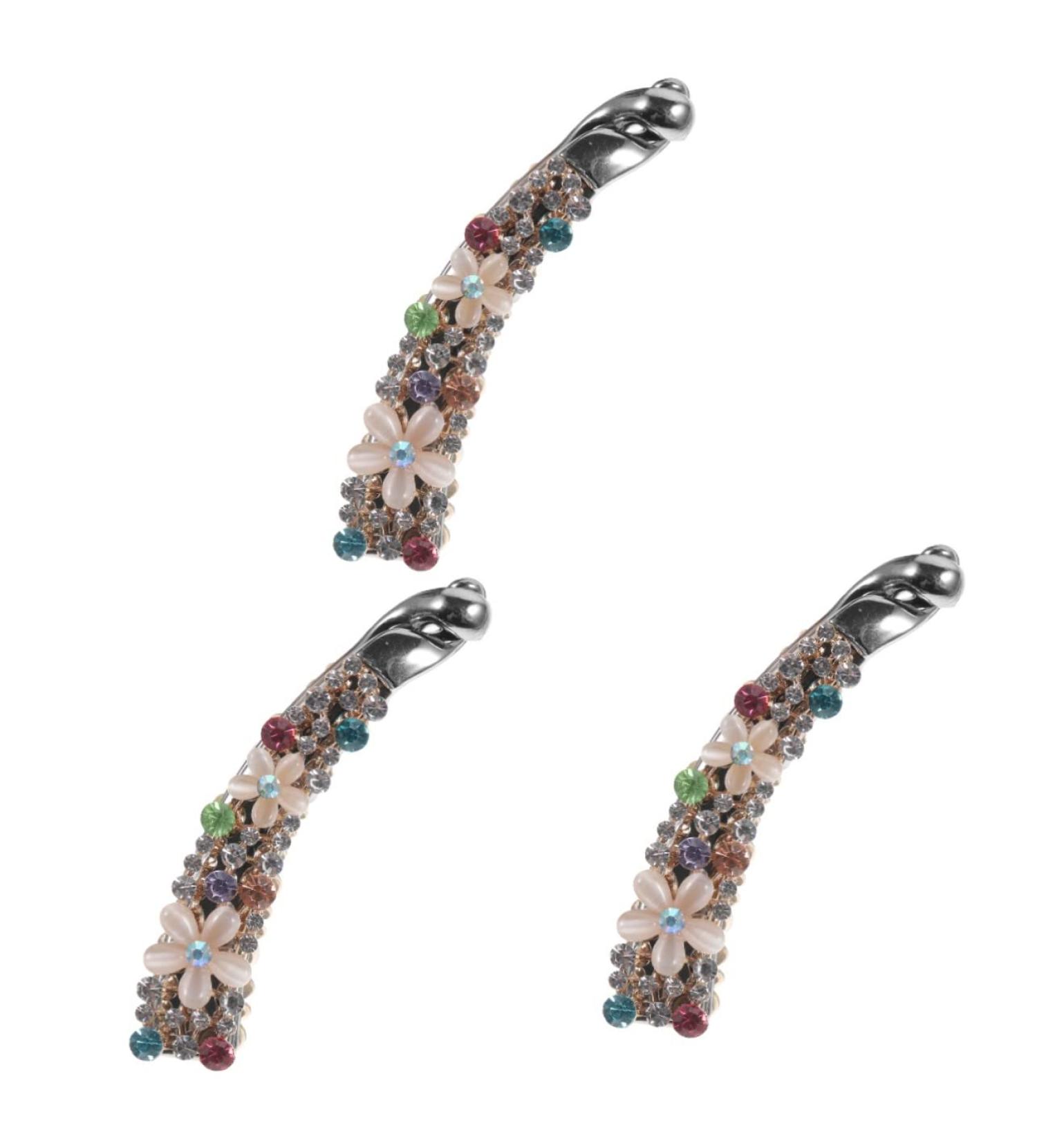 Beaupretty Hair Curl Clips Accessories rhinestone clip rhinestone barrettes clips for volume Party clip Date clip white clips 80s accessories for women rhinestone banana clips Banana - Buy Online on GoSupps.com