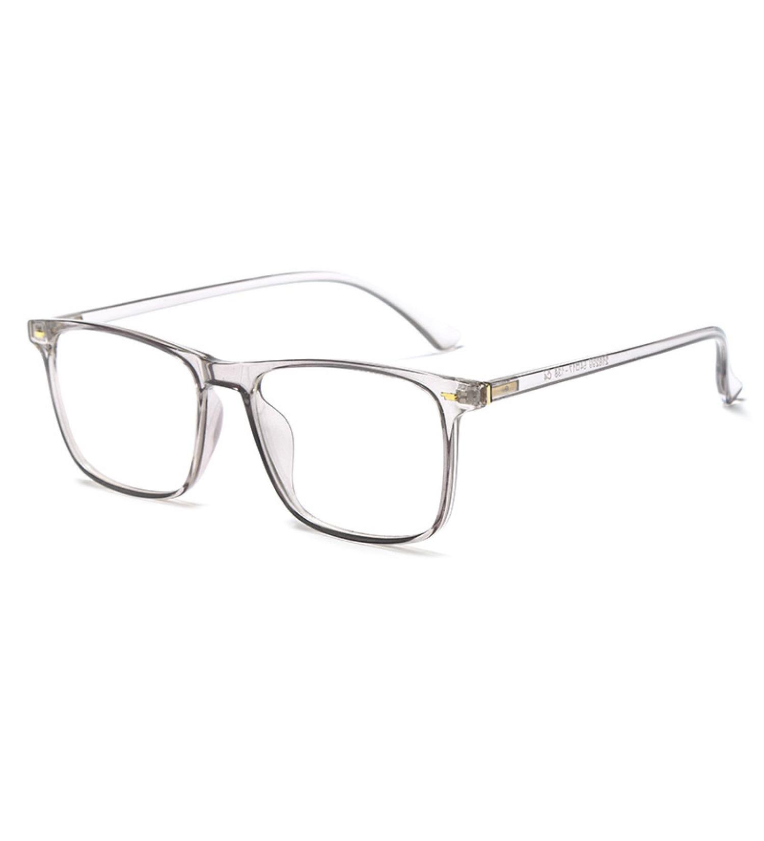 Tr90 Square Frame Blue Light Blocking Glasses - Anti UV Computer & Reading Glasses for Men & Women - Stylish Gray 54mm - Buy Online on GoSupps.com