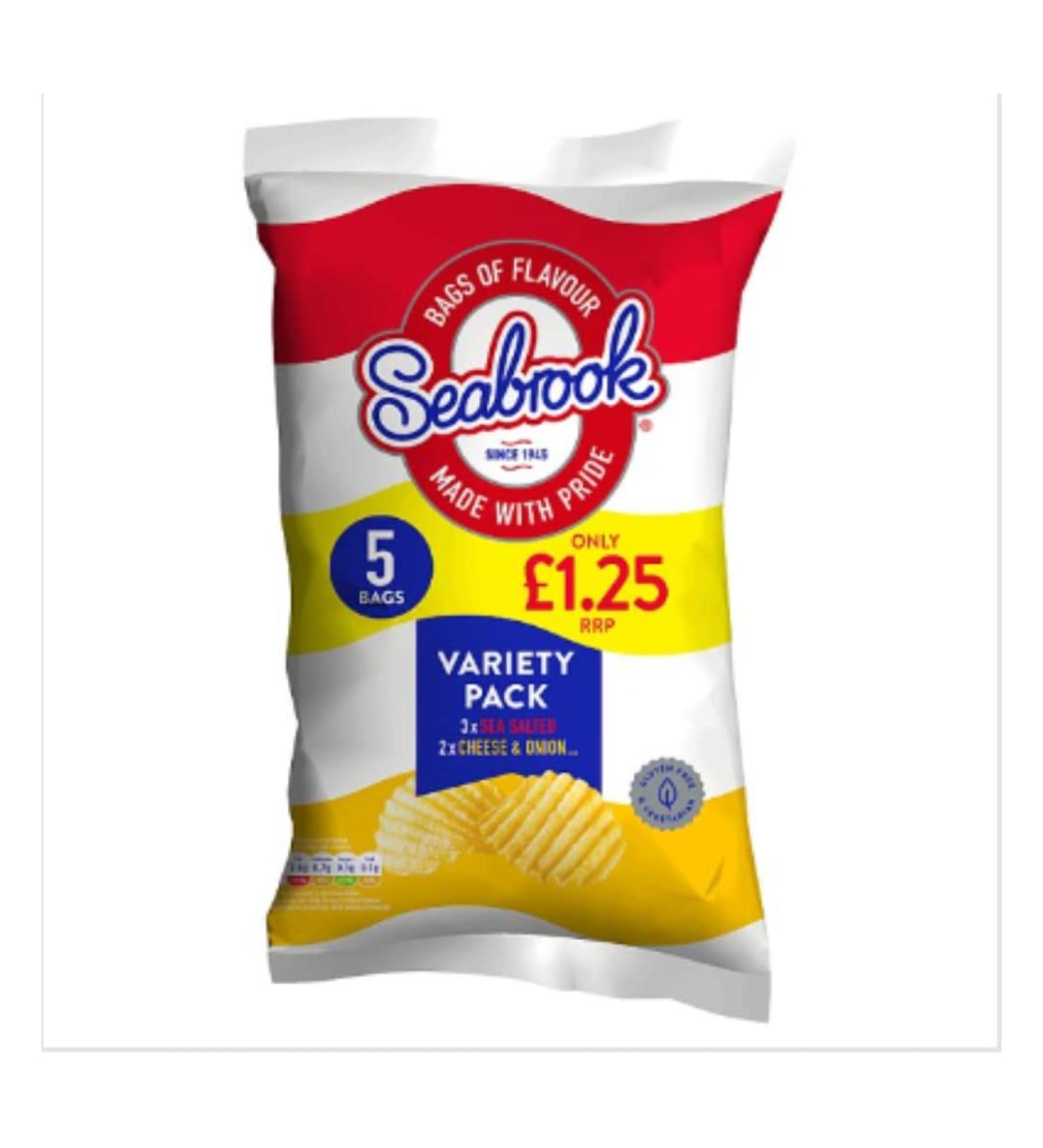 Seabrook Variety Pack 5 x 25g x Case of 8