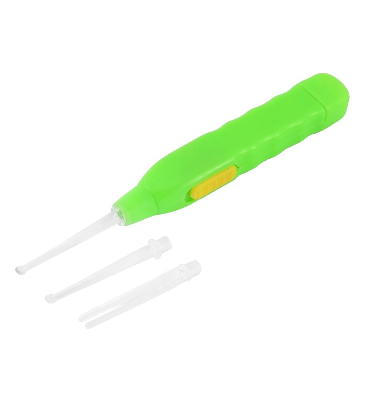 Plastic Flashlight Earpick Ear Cleaner - Green | Qtqgoitem Earwax Remover & Cleaning Tool - Buy Online on GoSupps.com