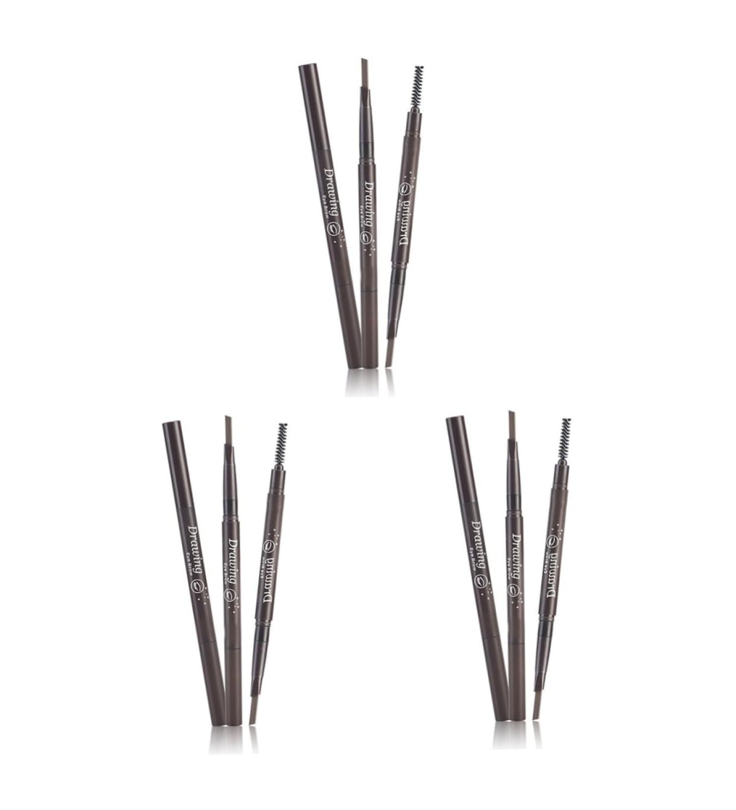 DRESSOOS 3pcs 2 1 Eyebrow Pencil Brush Eyebrow Pencil Waterproof Eyebrow Makeup Waterproof Eyebrow Pen Preamp - Buy Online on GoSupps.com