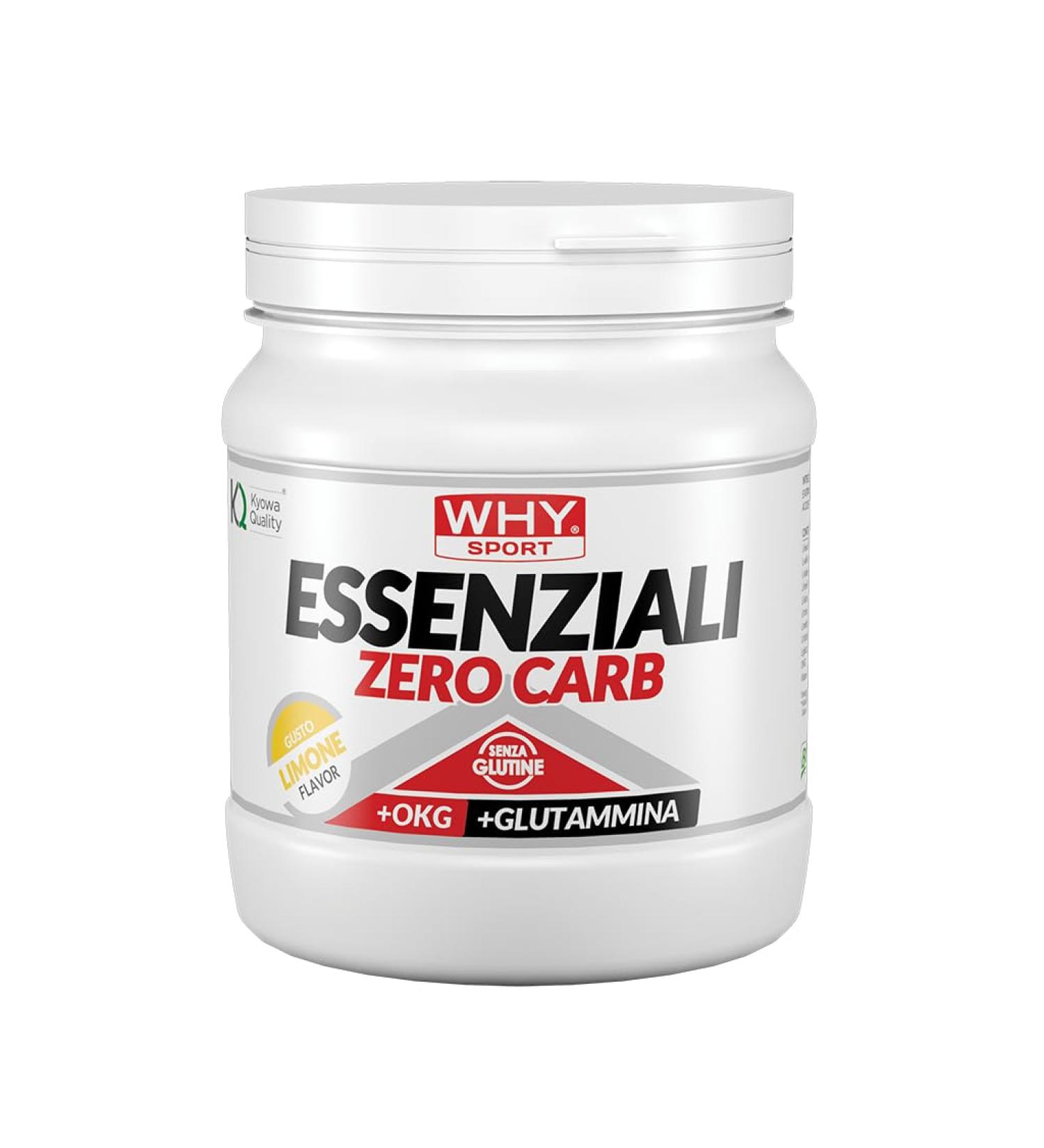  WHY SPORT WHY SPORT ESSENTIALS ZERO CARB - Essential Amino Acids with Vitamin B6 and Glutamine - Raspberry Flavor - 240g - Buy Online on GoSupps.com