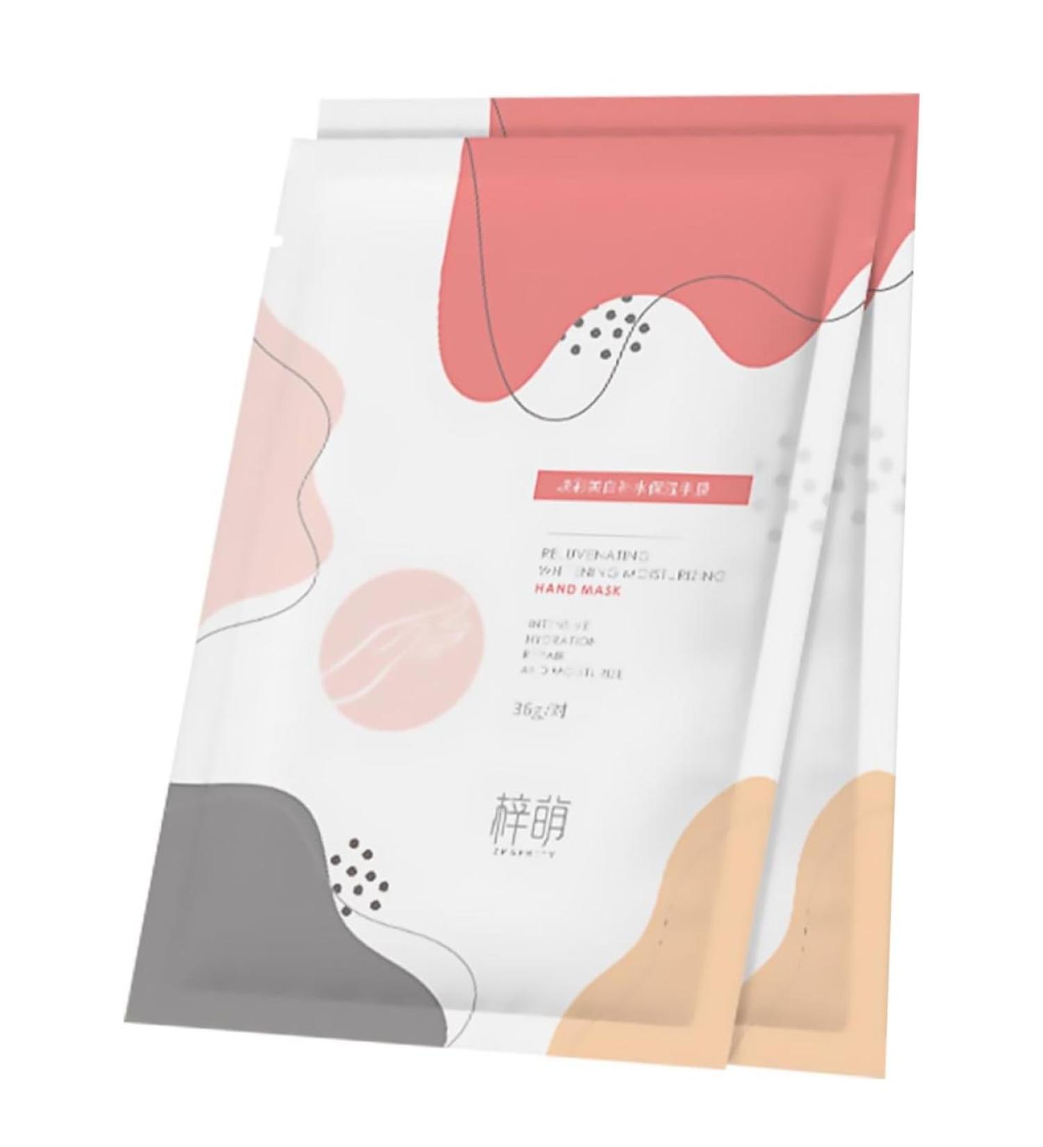 minkissy 2 Pairs Hand Hands Hydrating Gloves Hand Exfoliant Moisturizing Hand Moisturizing Hand Exfoliating White Non-Woven Fabric Exfoliating Set Moisten Hands 18X11.5cm - Buy Online on GoSupps.com