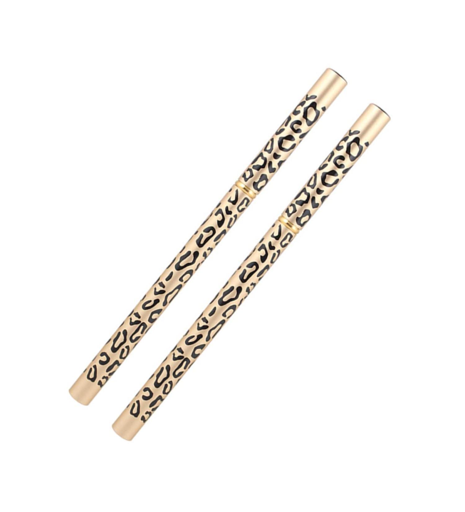 MUSISALY 2pcs Long Lasting Eyebrow Pencils Leopard Eyeliner Pencil Eyebrow Brush for Women Puff Head Wooden 1 count (Pack of 1) As Shown - Buy Online on GoSupps.com