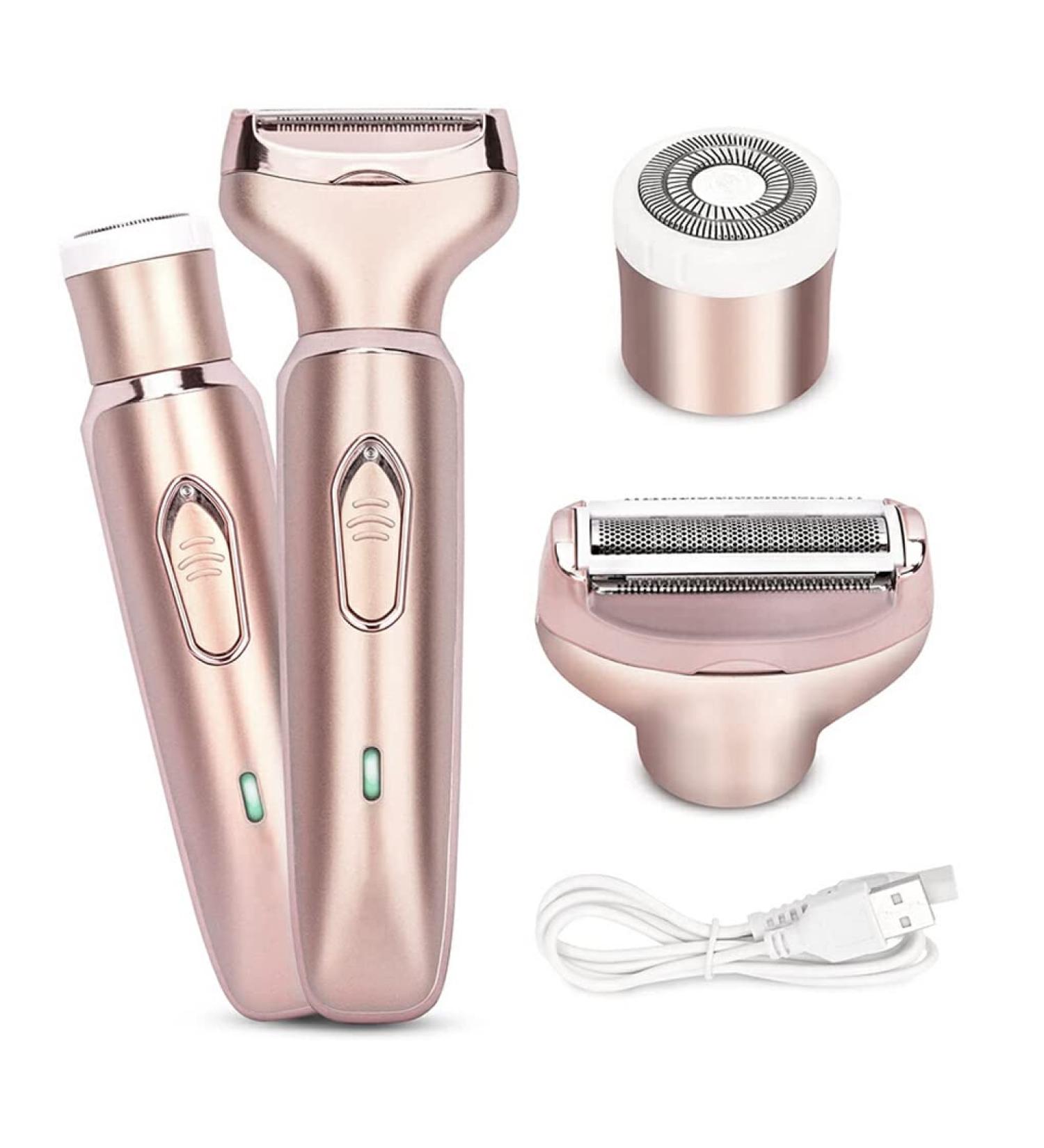 Allayu Electric Lady Shaver - Women's Facial Trimmer Wet & Dry Manual Razor with Replaceable Head - Buy Online on GoSupps.com