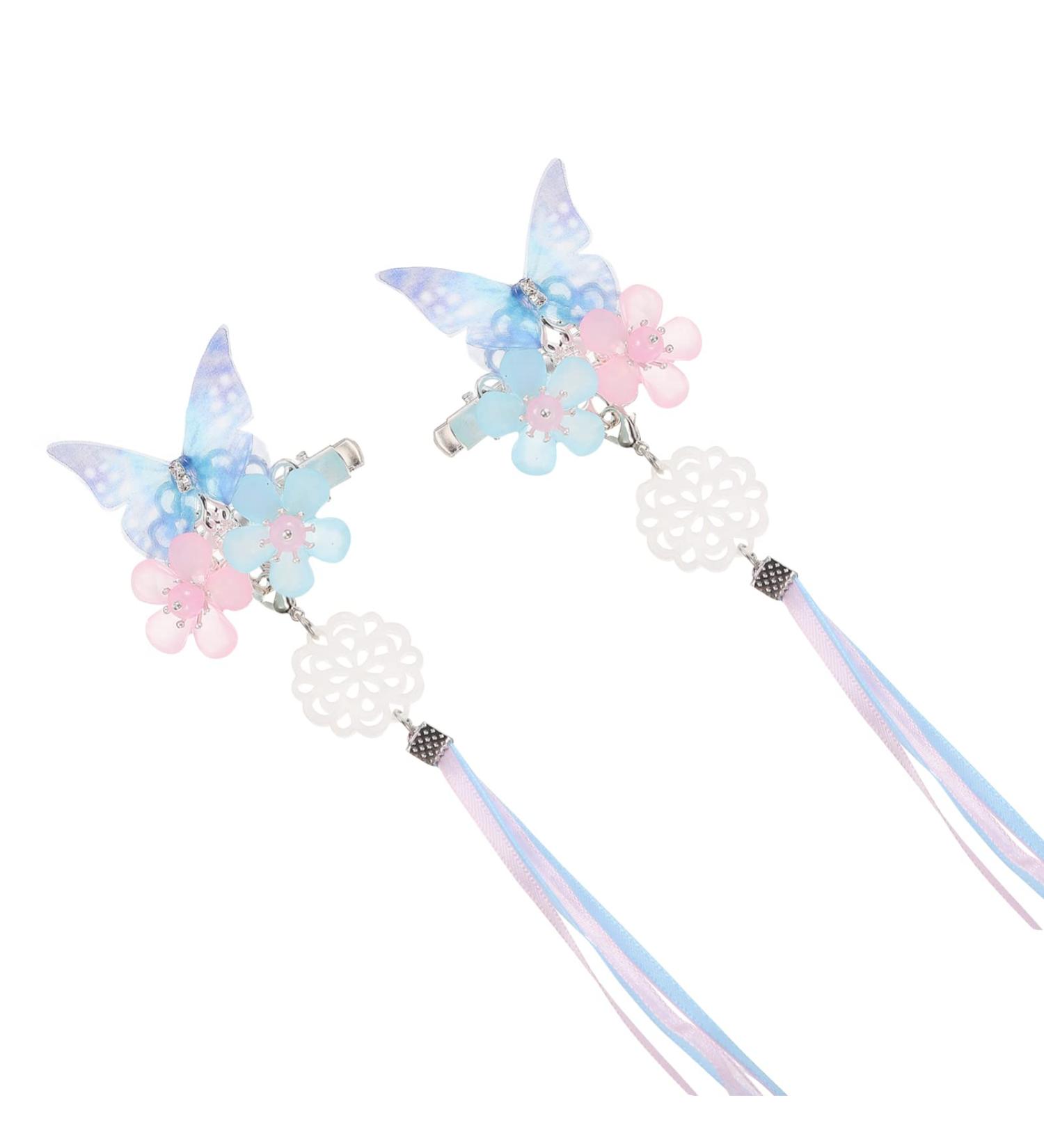 Beavorty 2 Pairs Hanfu headwear Chinese Hair Sticks kimono hair pin Hair Sticks for Long Hair tassel kids hair accessories Children Hair Clips Chinese style metal acrylic Miss hairpin - Buy Online on GoSupps.com