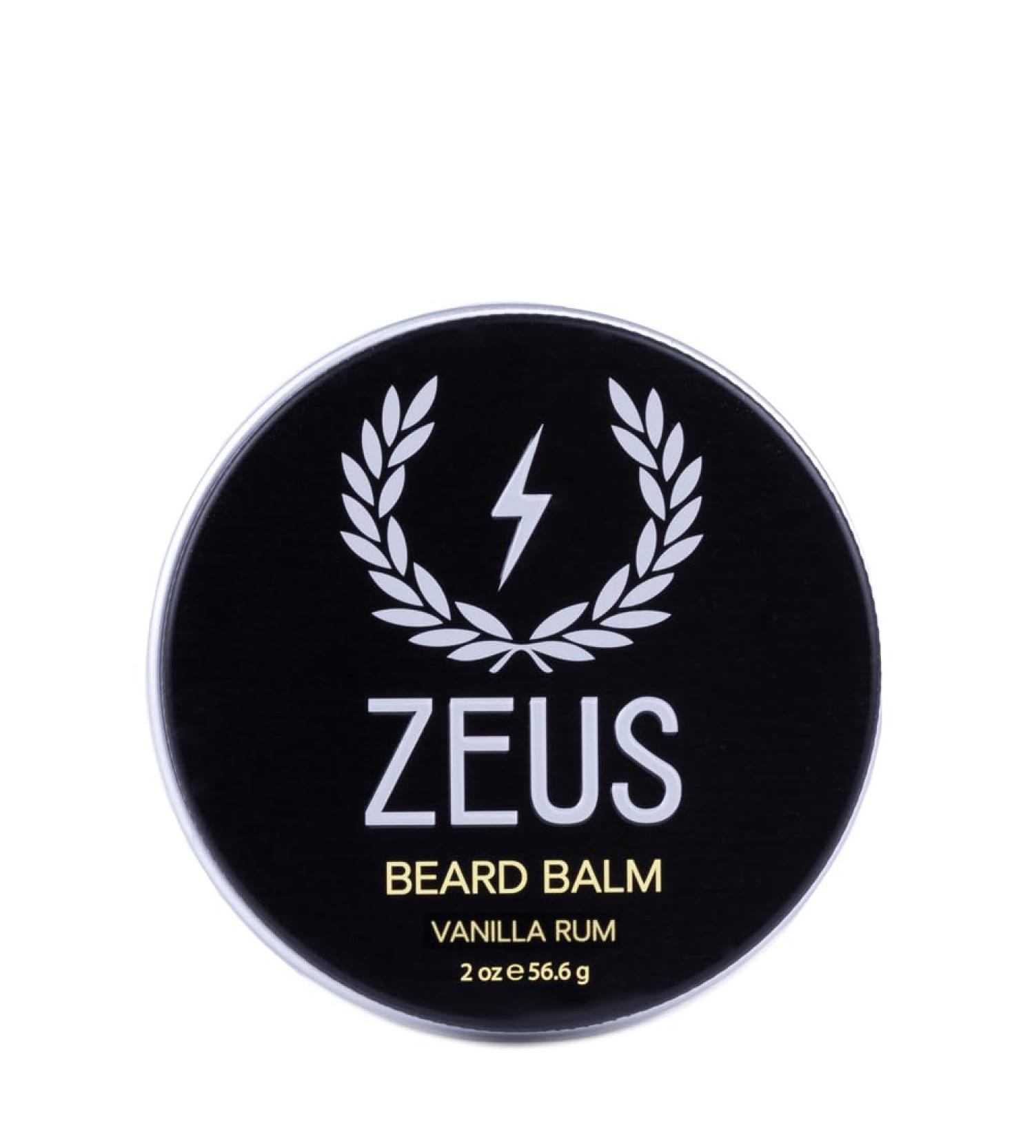ZEUS Beard Balm - Natural Beeswax & Shea Butter Facial Hair Conditioner | Made in USA | Vanilla Rum 2 oz - Buy Online on GoSupps.com
