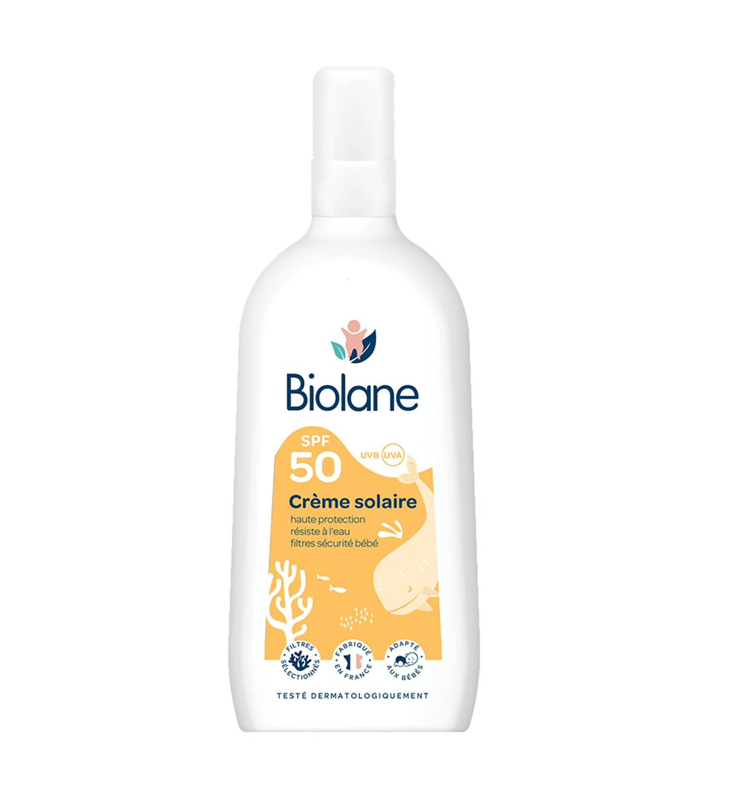 BIOLANE - Baby Sun Cream SPF 50-200ML - High Protection Against UVA and UVB - Sensitive Skin - Water Resistant - Baby Safety Sun Filter - Made in France - Buy Online on GoSupps.com