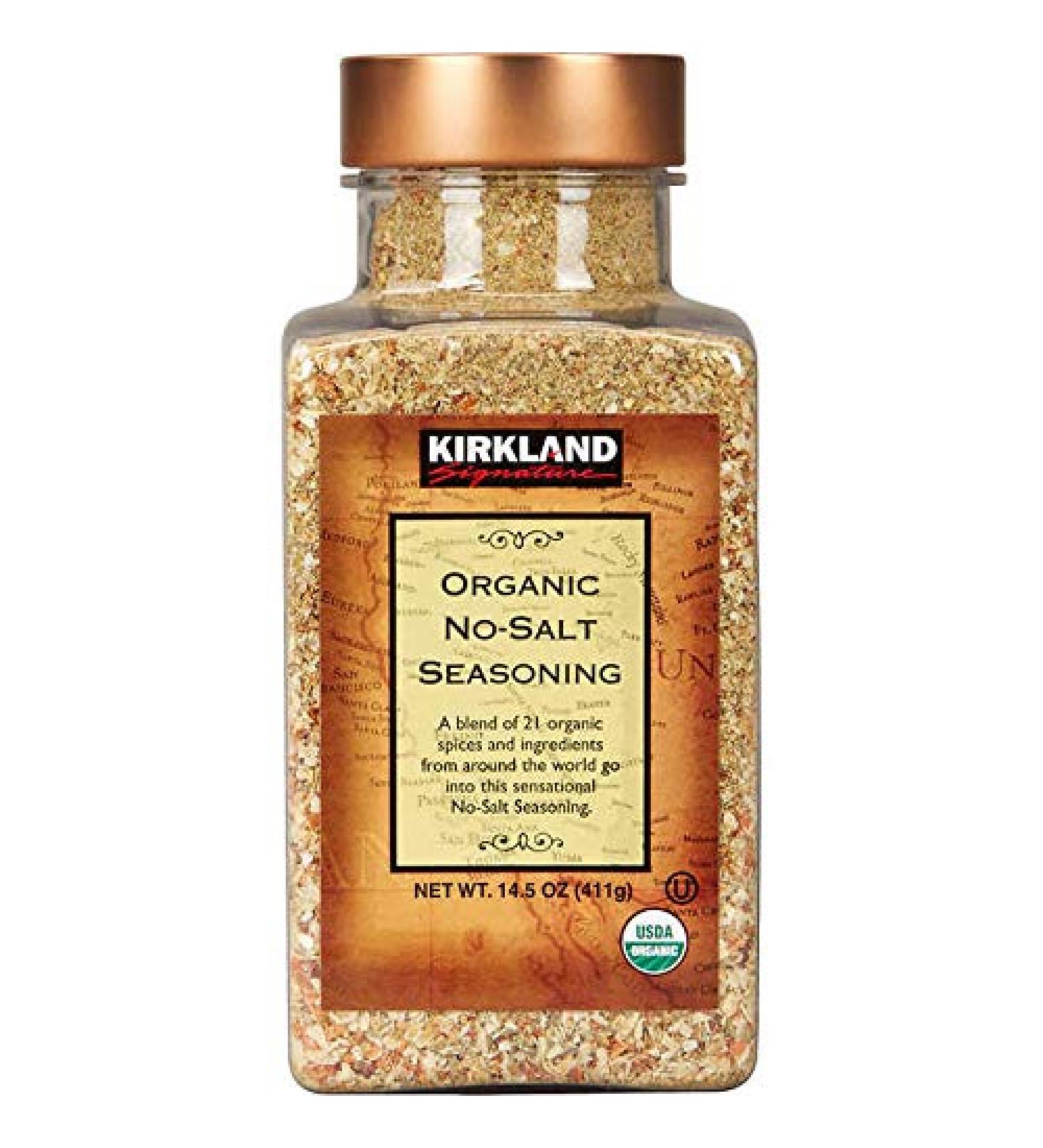 KS Kirkland Signature Organic No-Salt 21 Spice Blend Seasoning, 14.5 Ounce