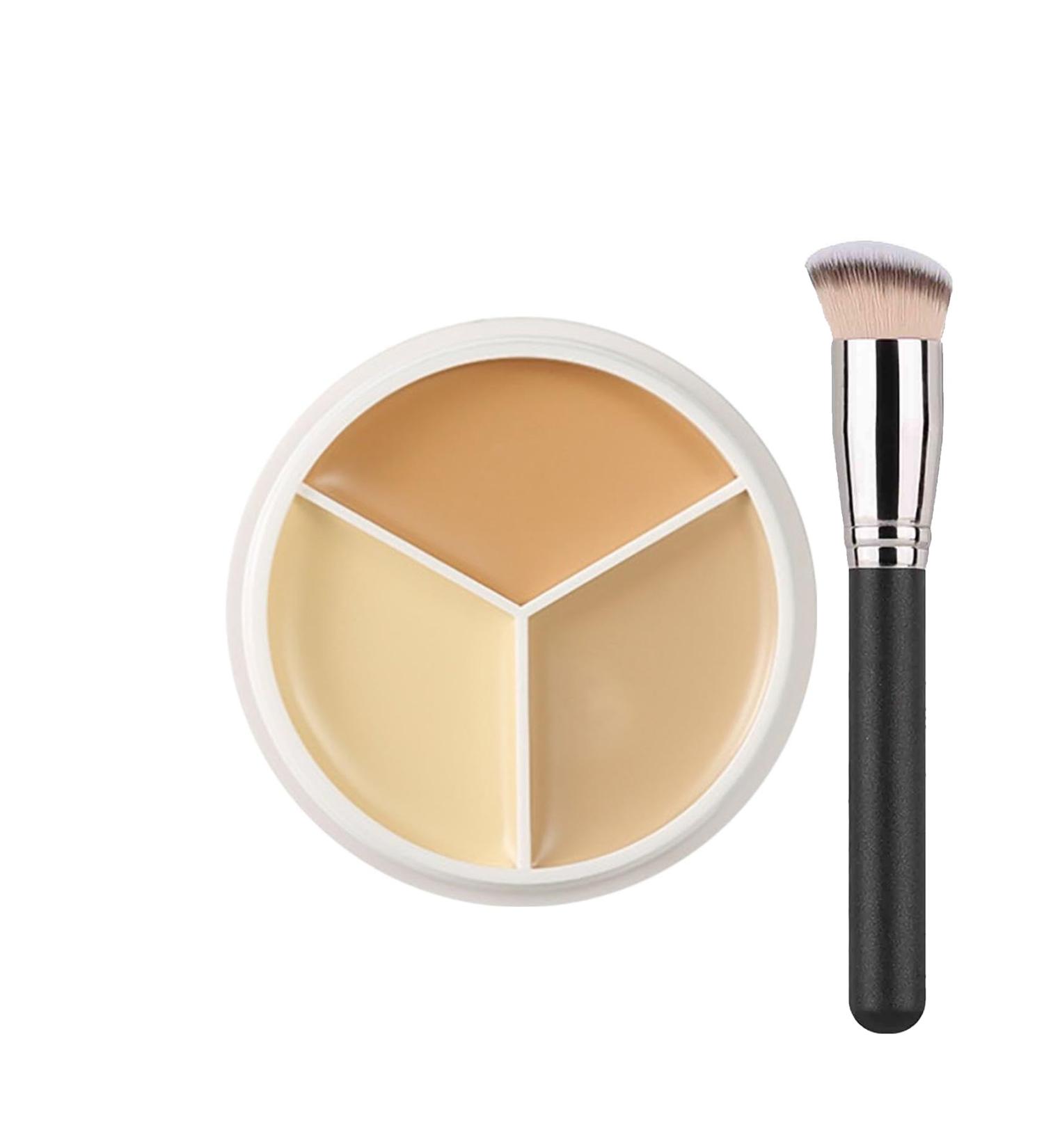 Concealer 3-Color Concealer Make Up Waterproof Leg Foundation Full Cover Concealer Palette Corrects Dark Circles Red Marks Scars (3# Blemish Eliminator 4.5g) - Buy Online on GoSupps.com