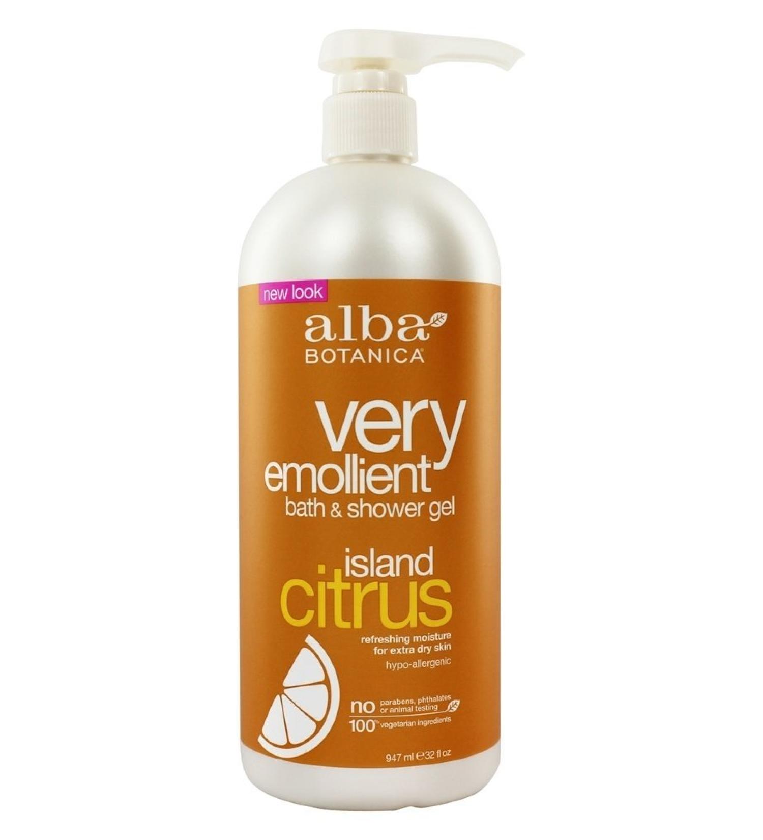 Alba Botanica Very Emollient Bath & Shower Gel Island Citrus 32 fl oz (946 ml)